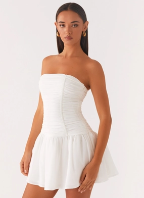 Floating Shape Meadow Dreams Mini Dress - White