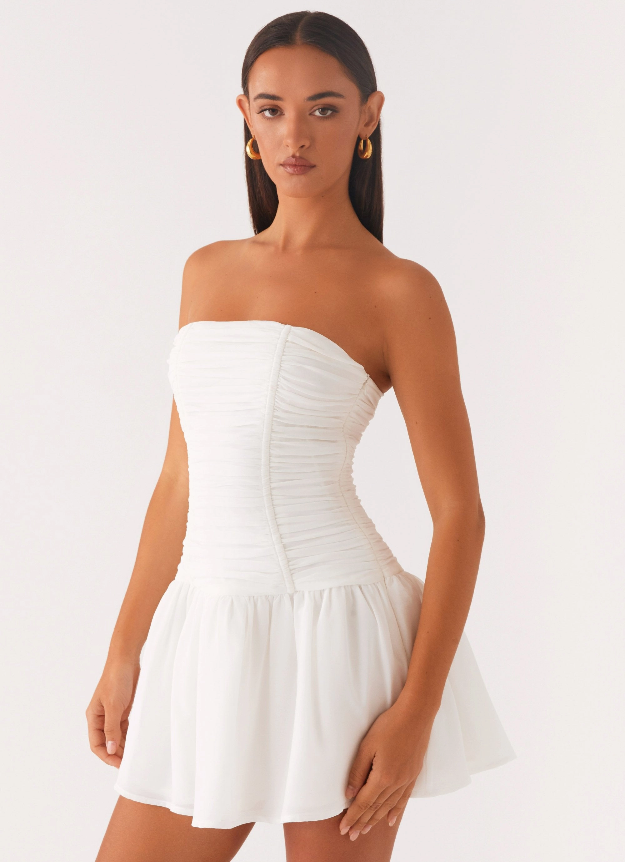 Floating Shape Meadow Dreams Mini Dress - White