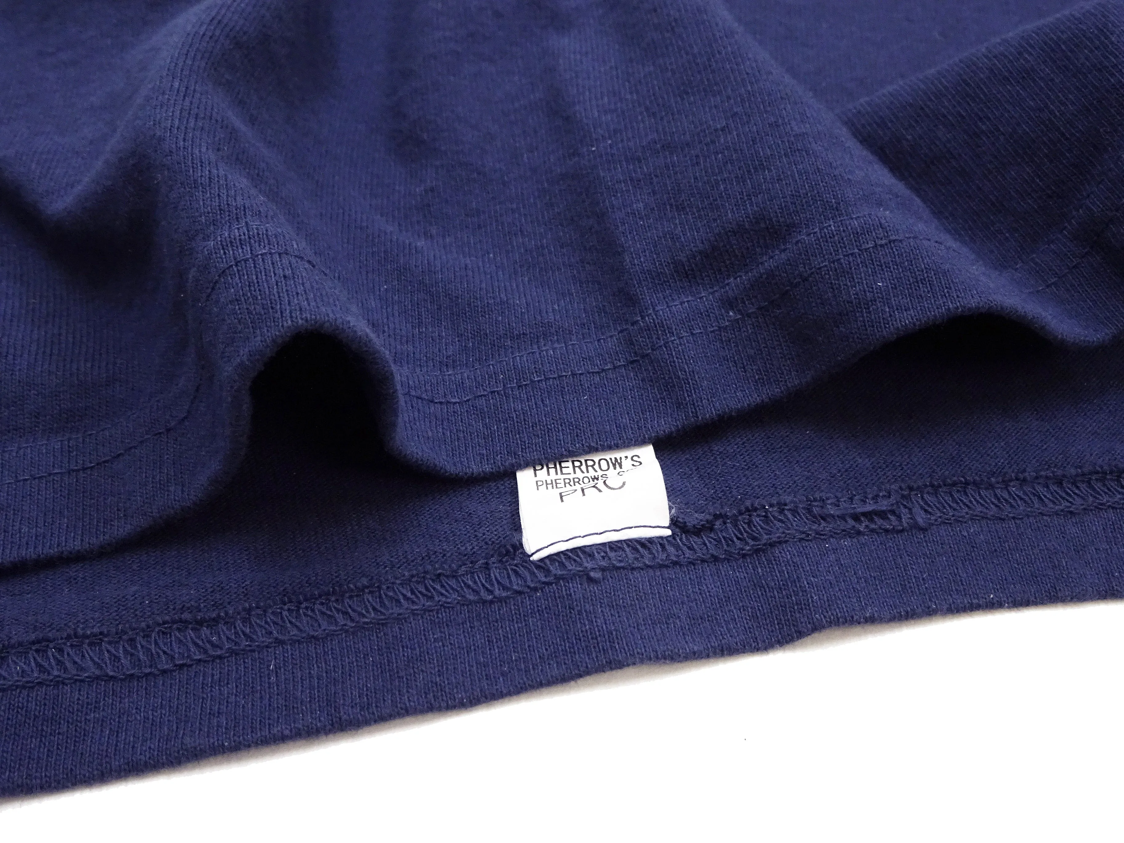 Pherrows T-Shirt Men's Short Sleeve Graphic Print Brand Logo Tee Pherrow's 24S-PT1 Navy-Blue
