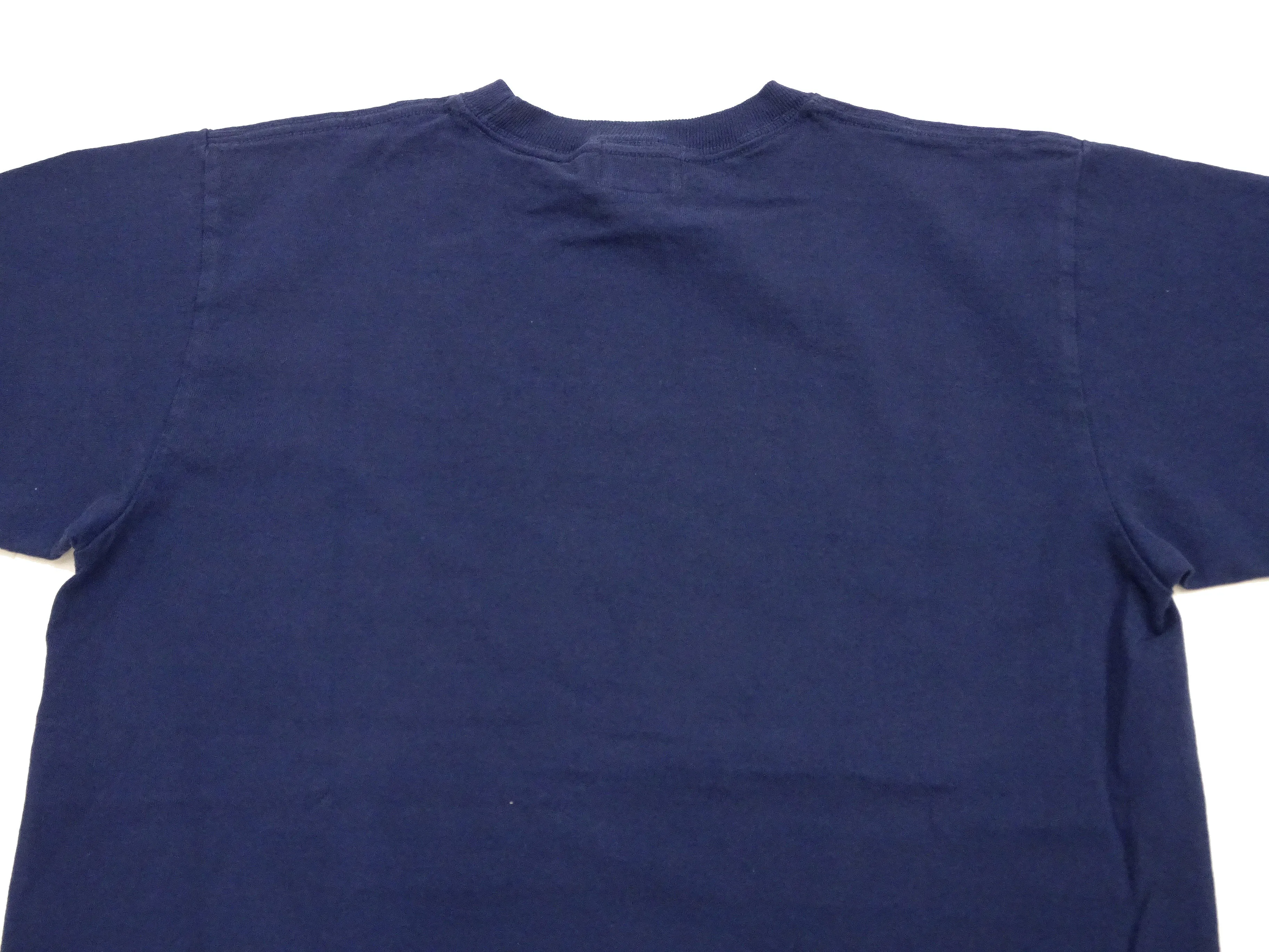 Pherrows T-Shirt Men's Short Sleeve Graphic Print Brand Logo Tee Pherrow's 24S-PT1 Navy-Blue
