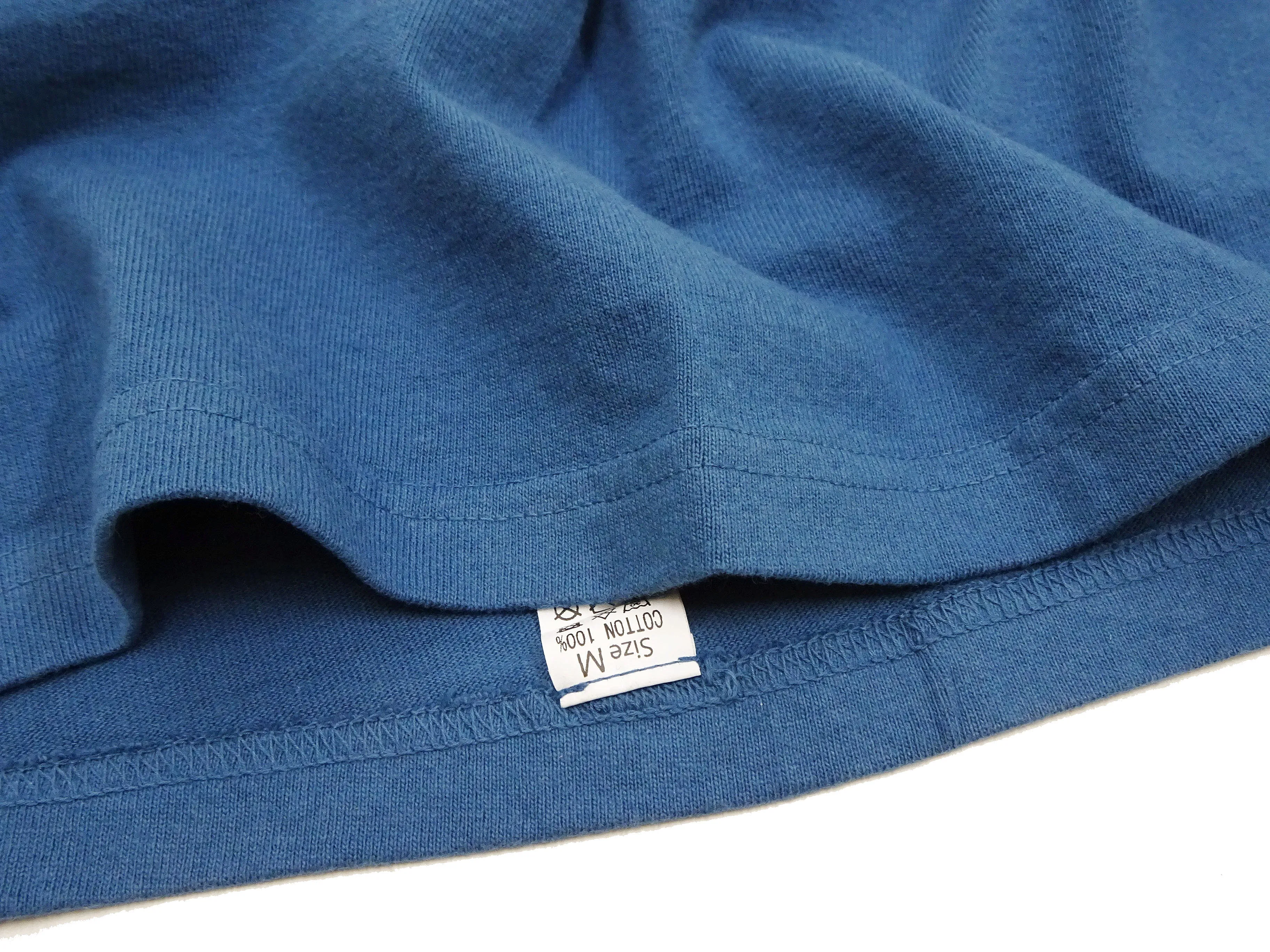 Pherrows T-Shirt Men's Short Sleeve Patched and Printed Tee Pherrow's 24S-PT3 Slate-Blue (Faded-Blue)