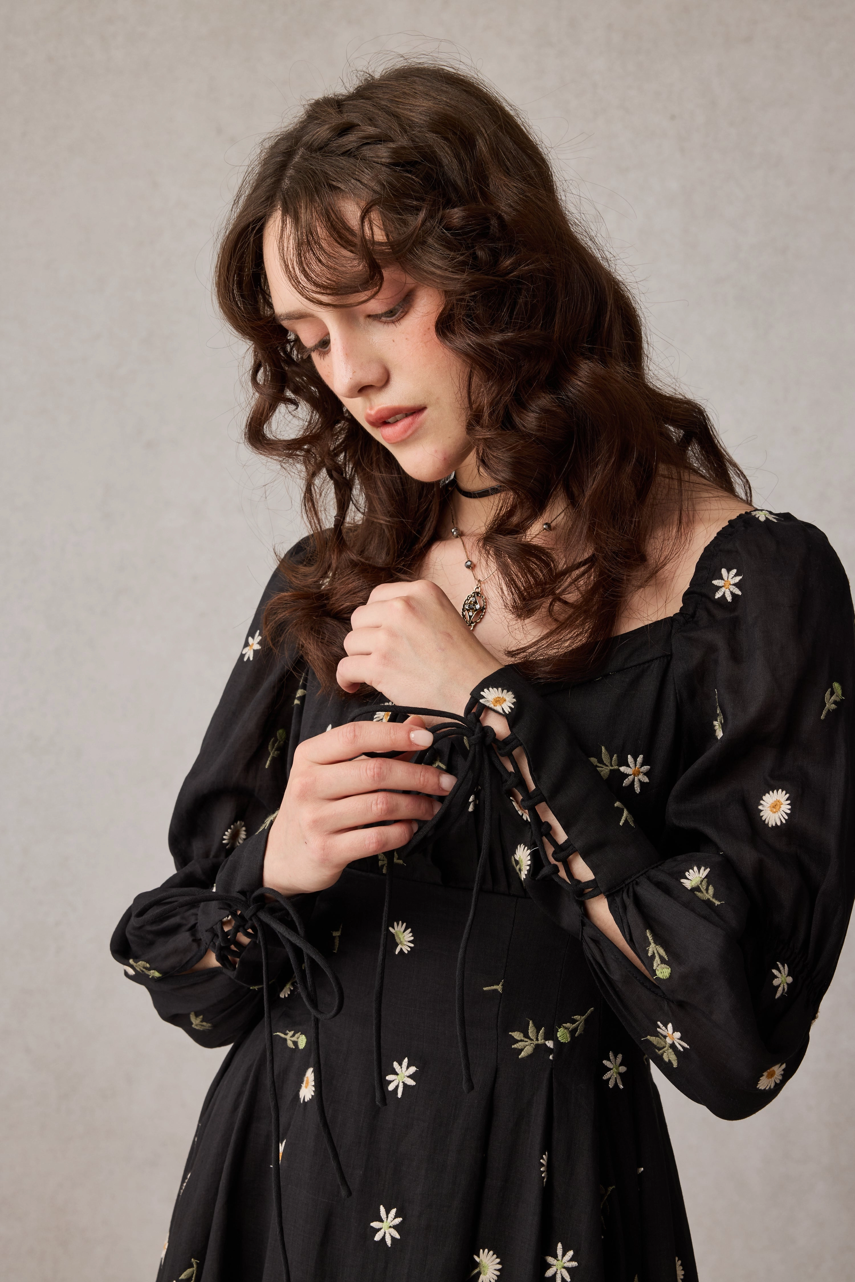 Layered Hem Detailing Layered Ventilation Zones Phoenix 24 | Embroidery Daisy Linen Dress