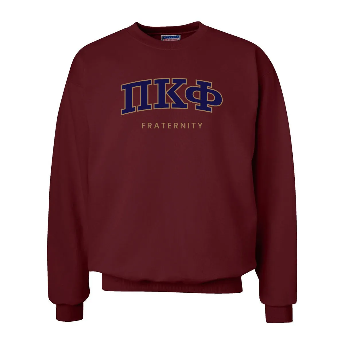 Pi Kapp Maroon Old School Crewneck