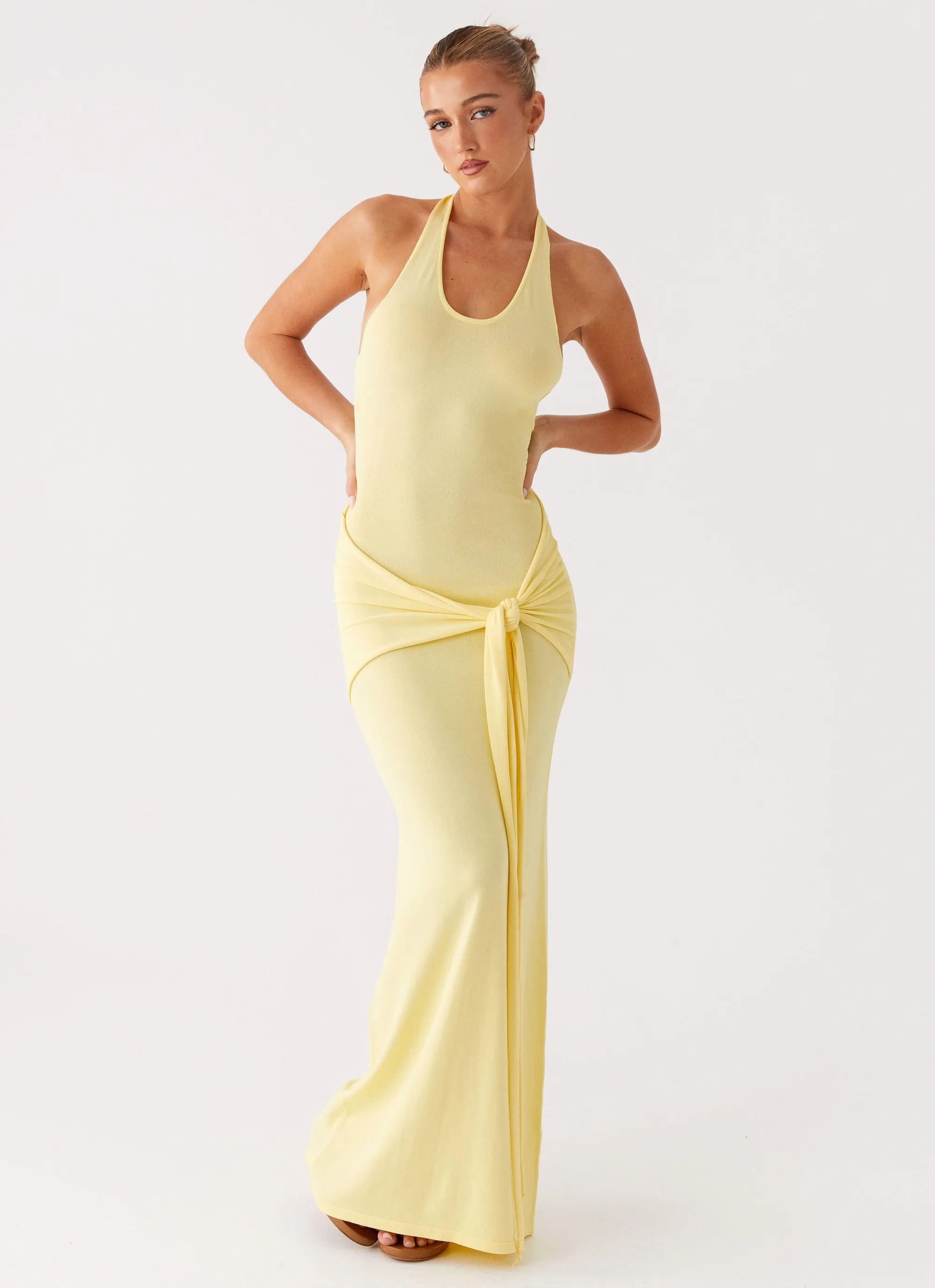 Day-to-evening dress Year Rounder Pina Colada Knit Maxi Dress - Yellow