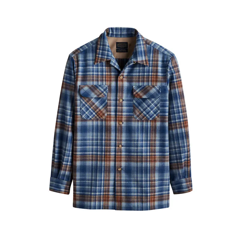Plaid Board Shirt - Blue/Tan Ombre