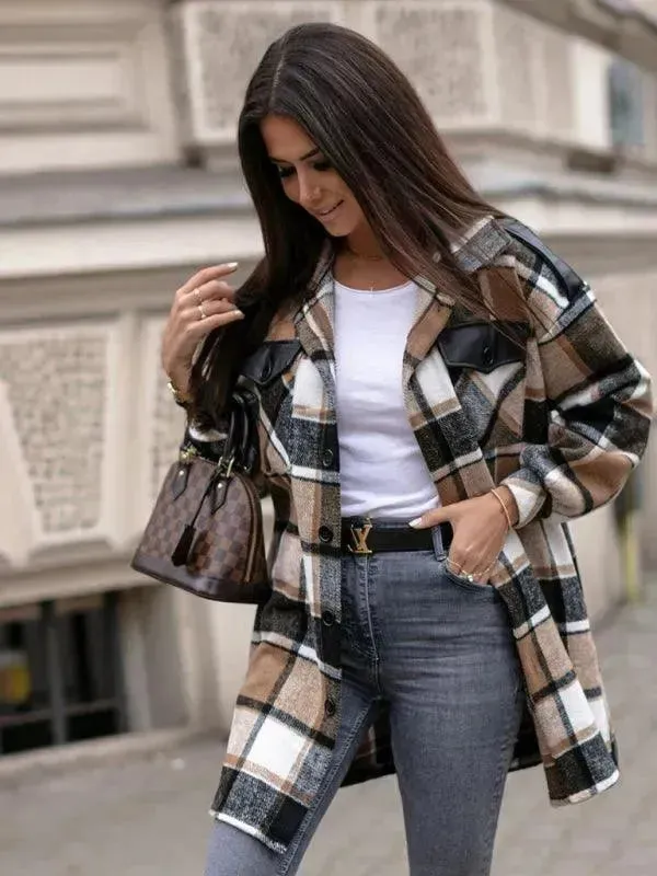 Plaid Shirt Jacket Women