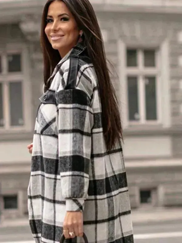Plaid Shirt Jacket Women