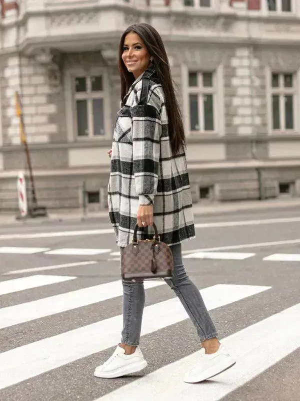 Plaid Shirt Jacket Women