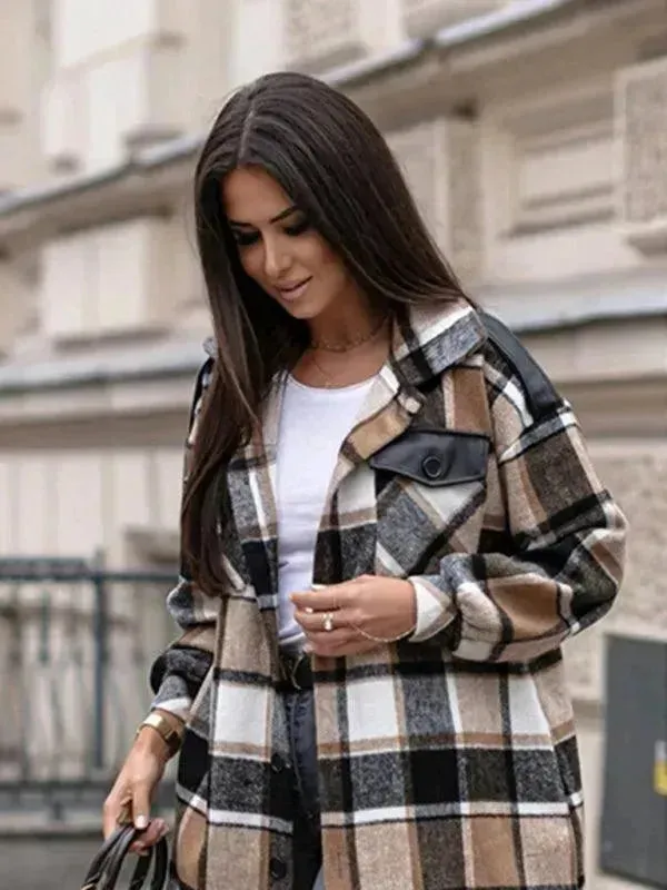 Plaid Shirt Jacket Women