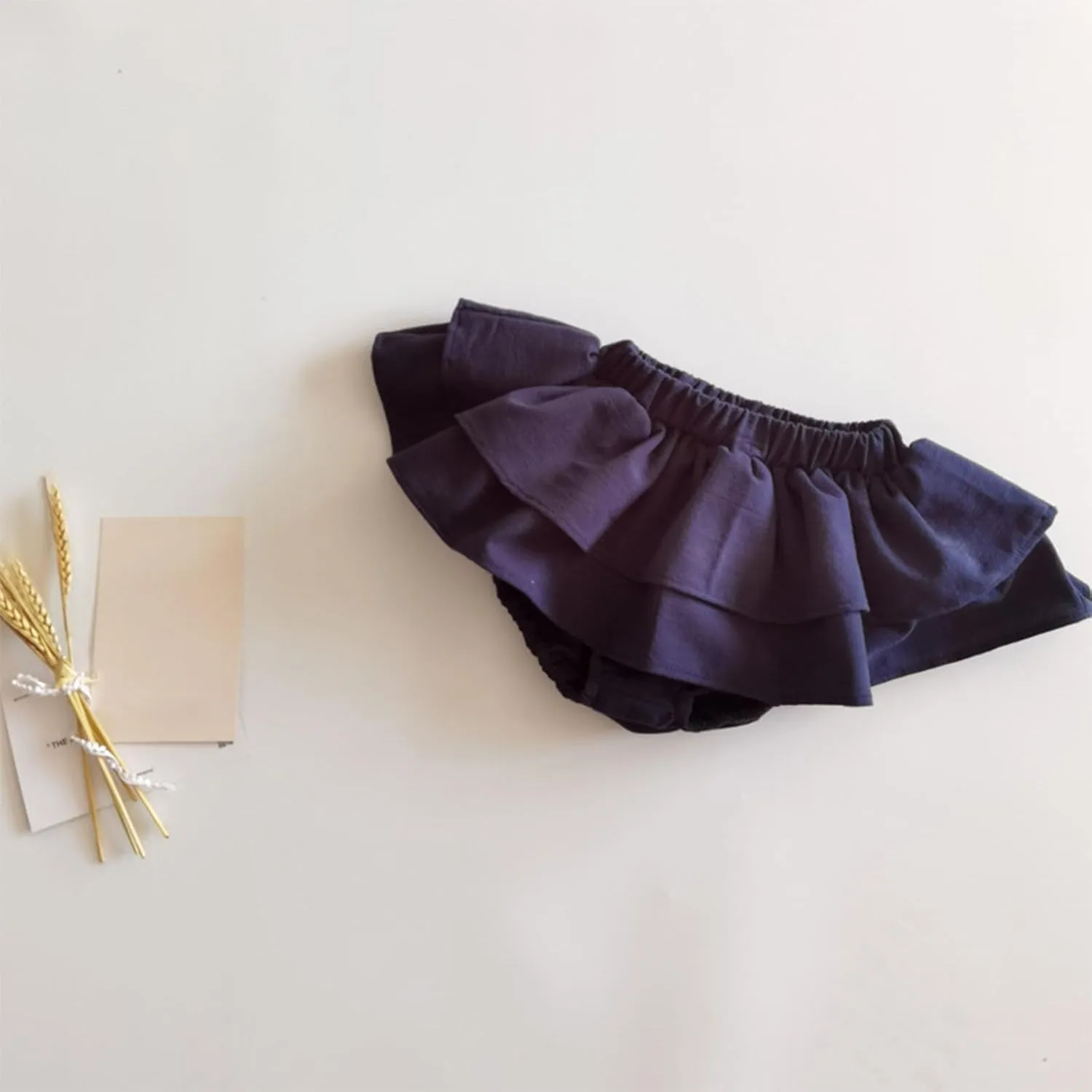 Pleated Ruffle Mini Skirts for Toddler Baby Girl Cute Layered Puffy Short Skirt Elastic Waist Sweet Tiered Half Dress
