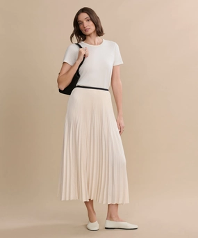 stain resistant coating Pleated Skirt