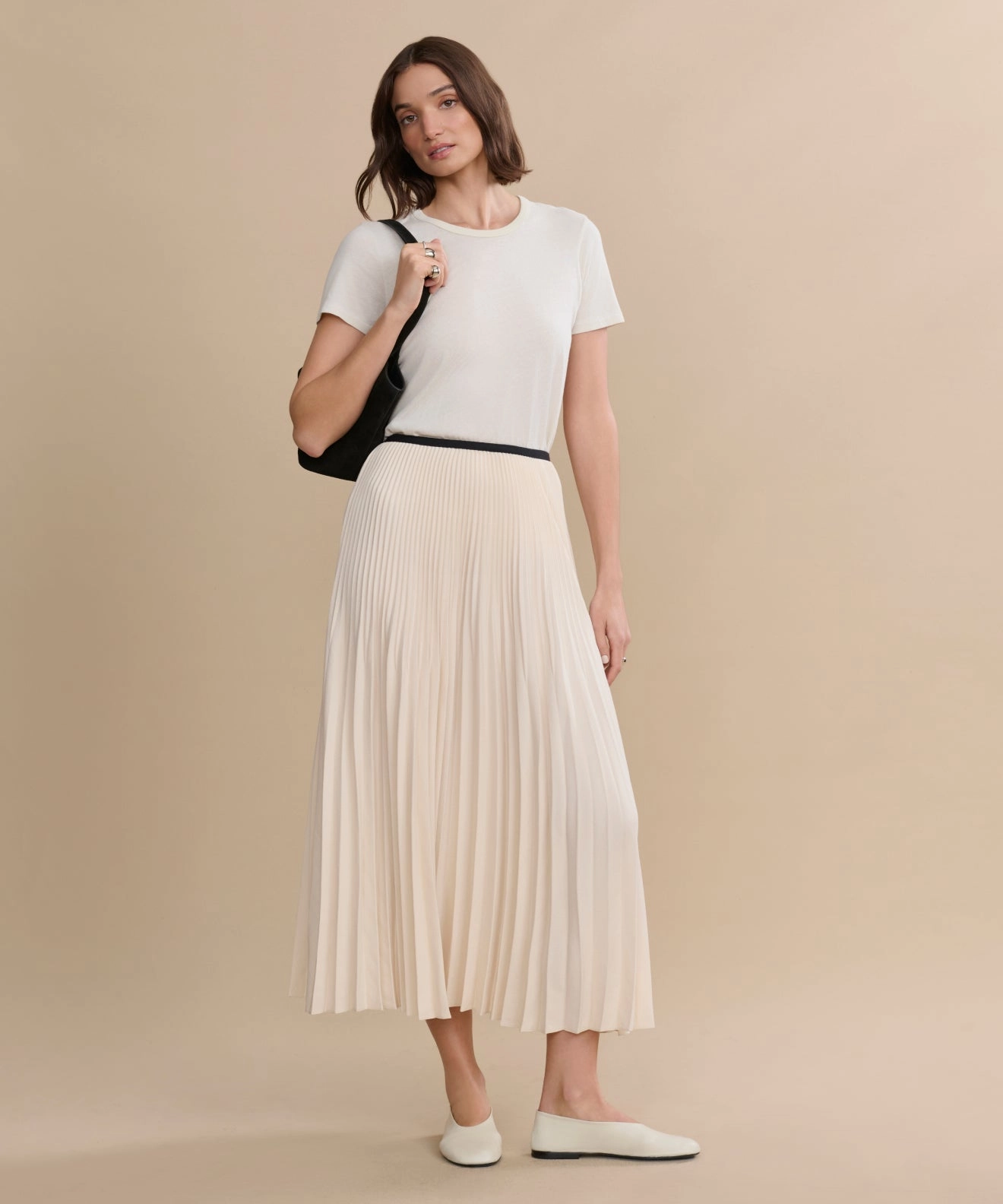 stain resistant coating Pleated Skirt