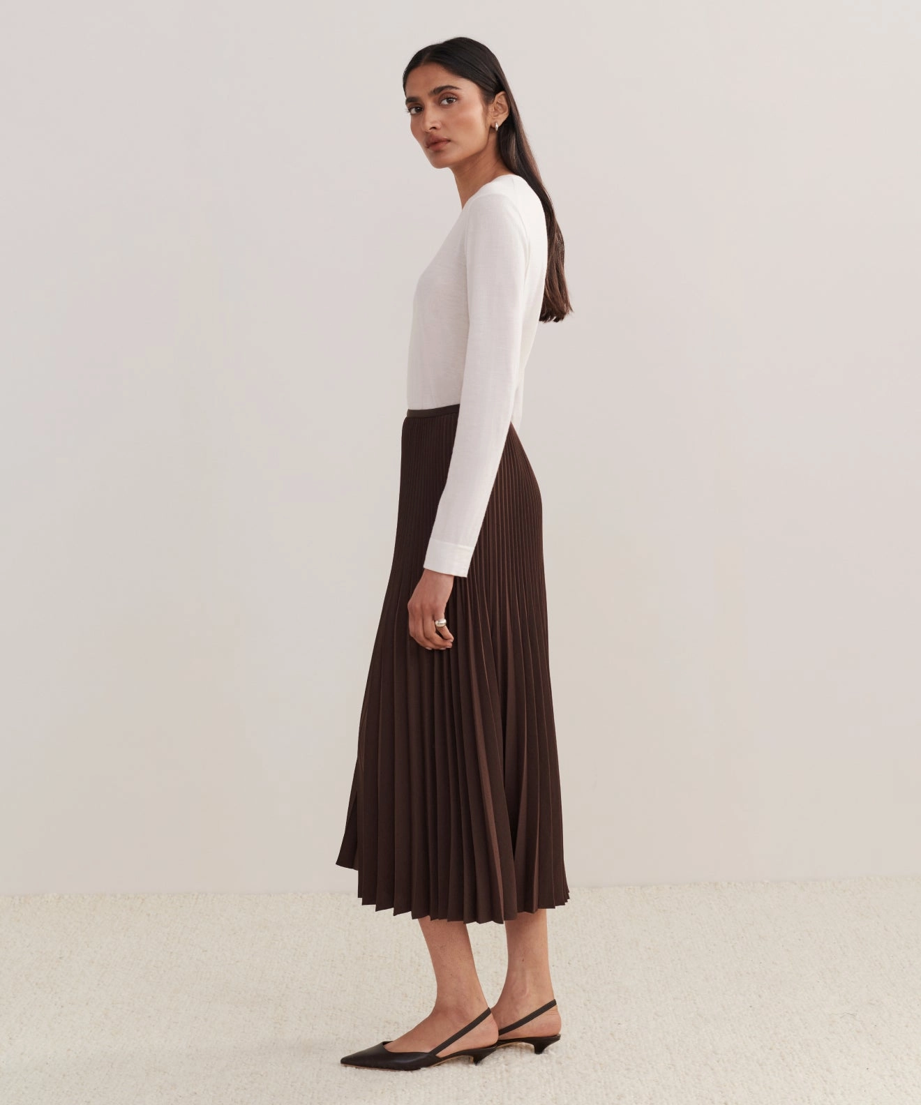 Organic Cotton Pleated Skirt