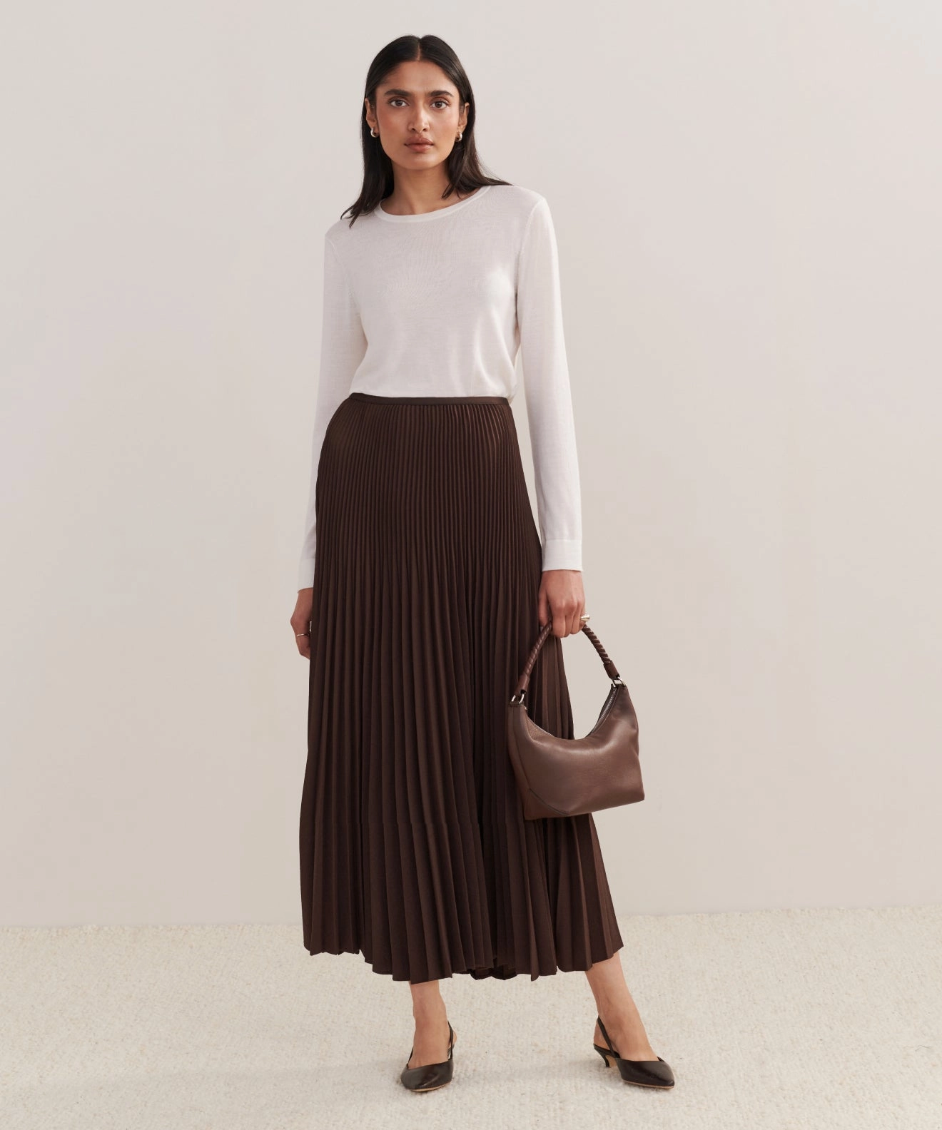 Pleated Skirt Versatile Waist