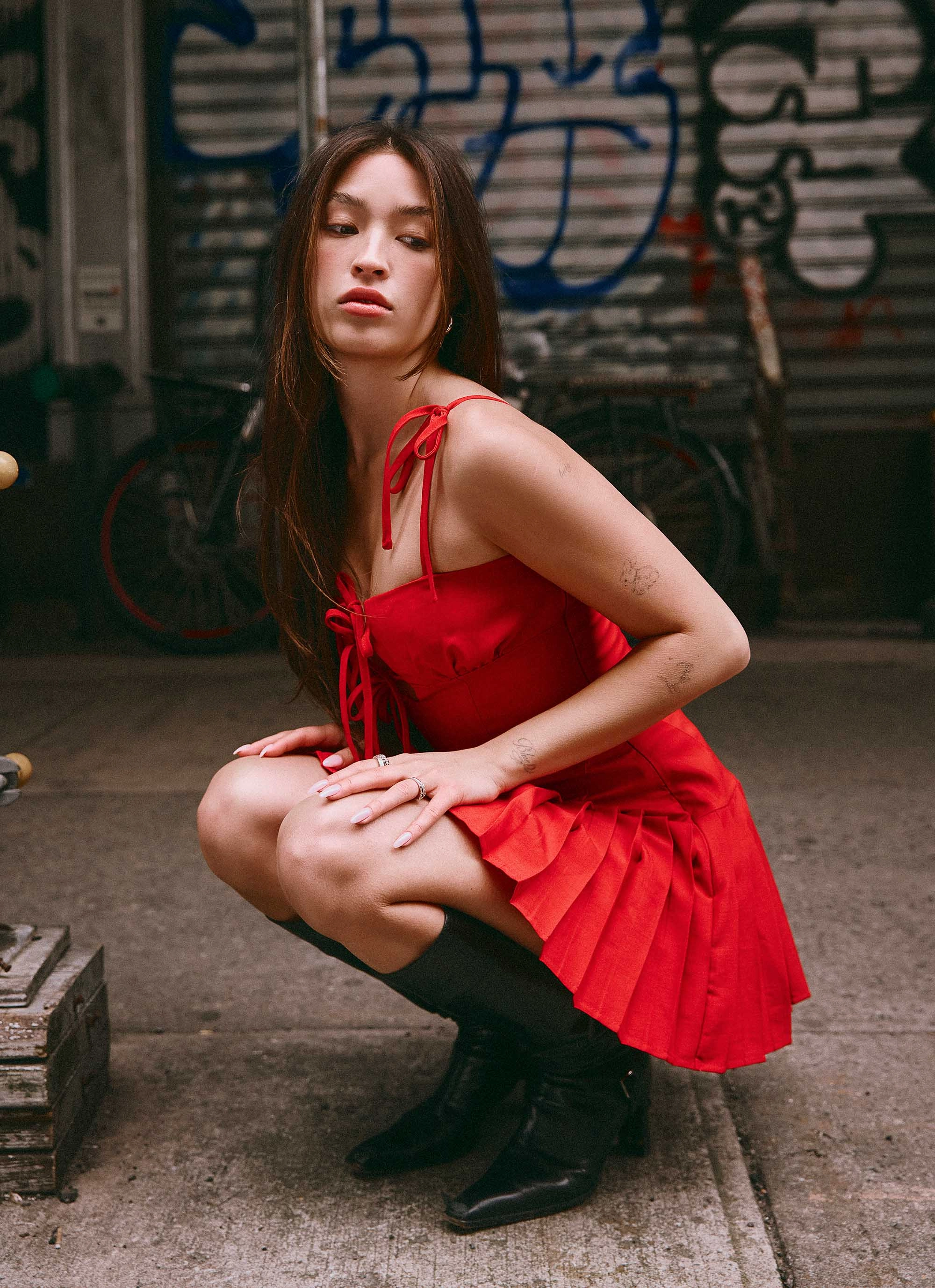 Soft and Chic Versatile-Style Love Seeker Corset Mini Dress - Red