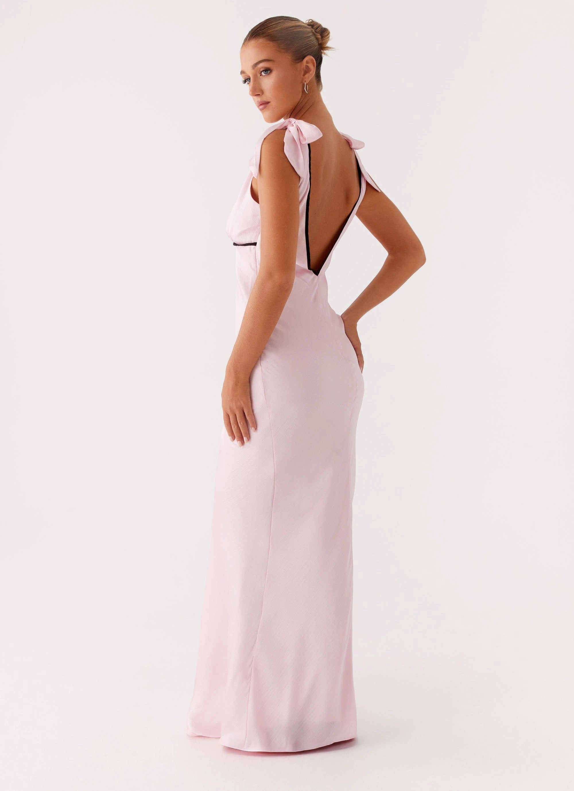 Romeo Maxi Dress - Pink Front-Zip Sophisticated Touch