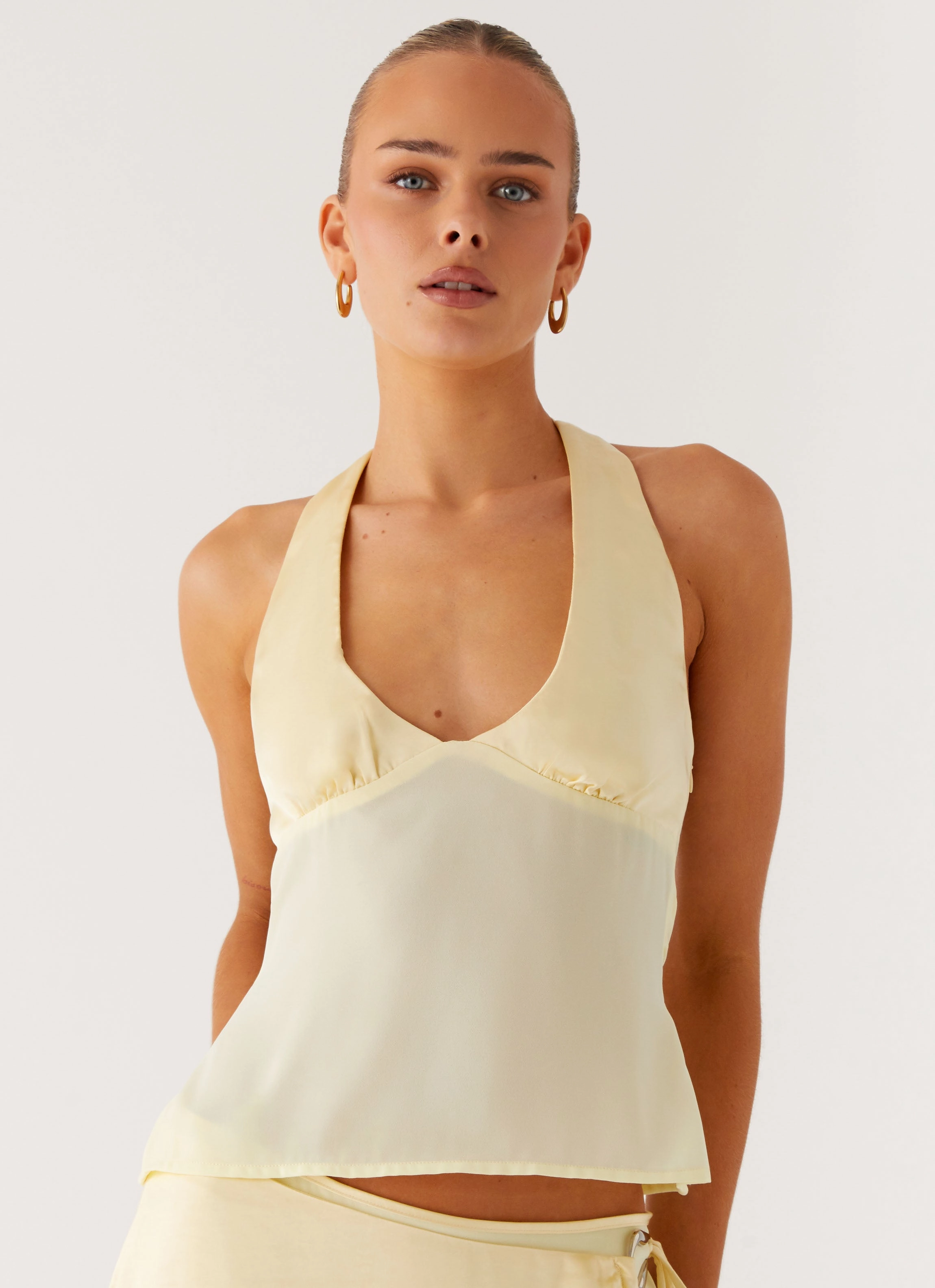 Everyday Jacket Pollie Halter Top - Yellow