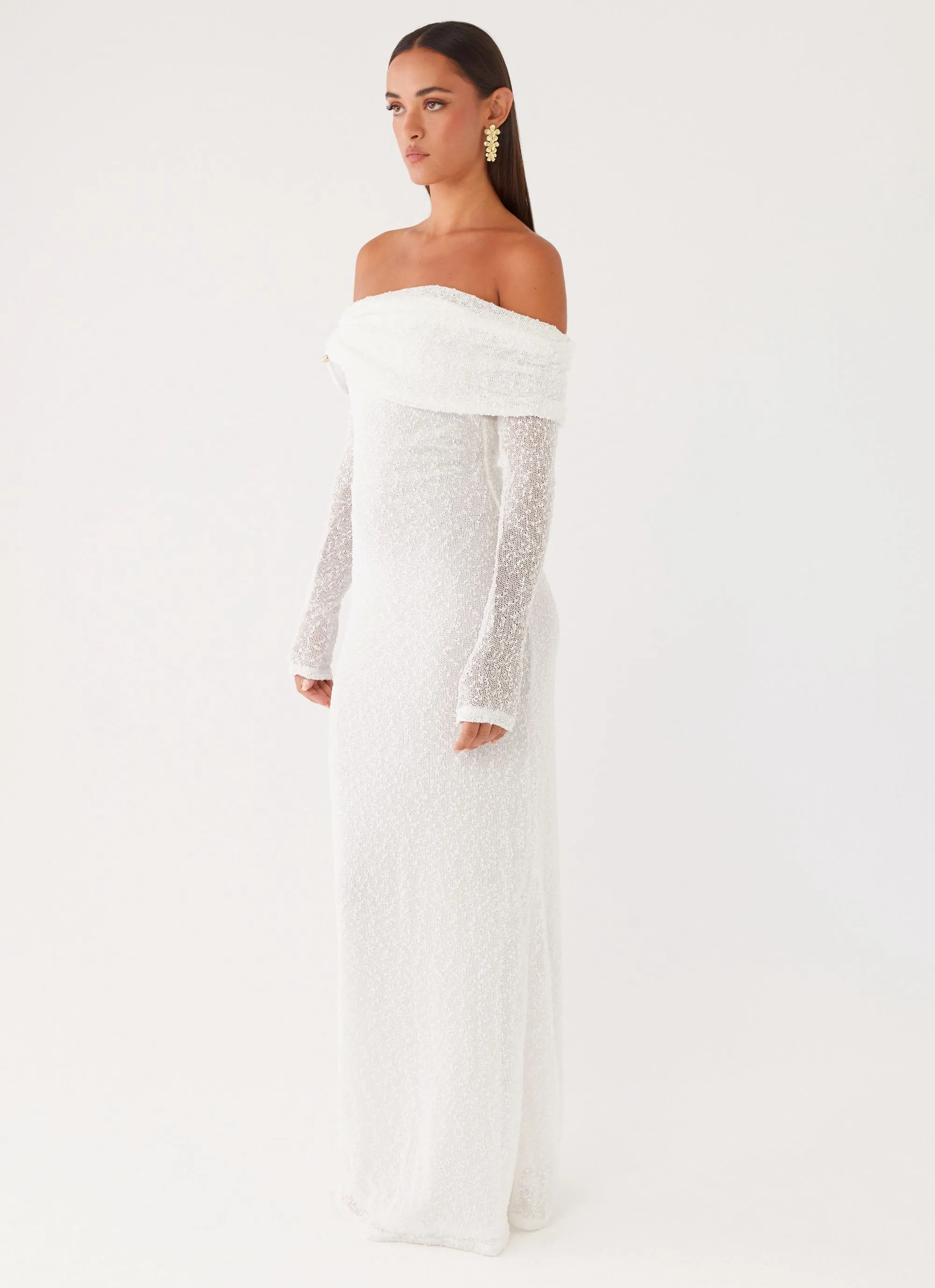Elegant Piece Pollyanna Knit Hardware Maxi Dress - Ivory