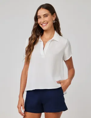 Polo Pullover, White