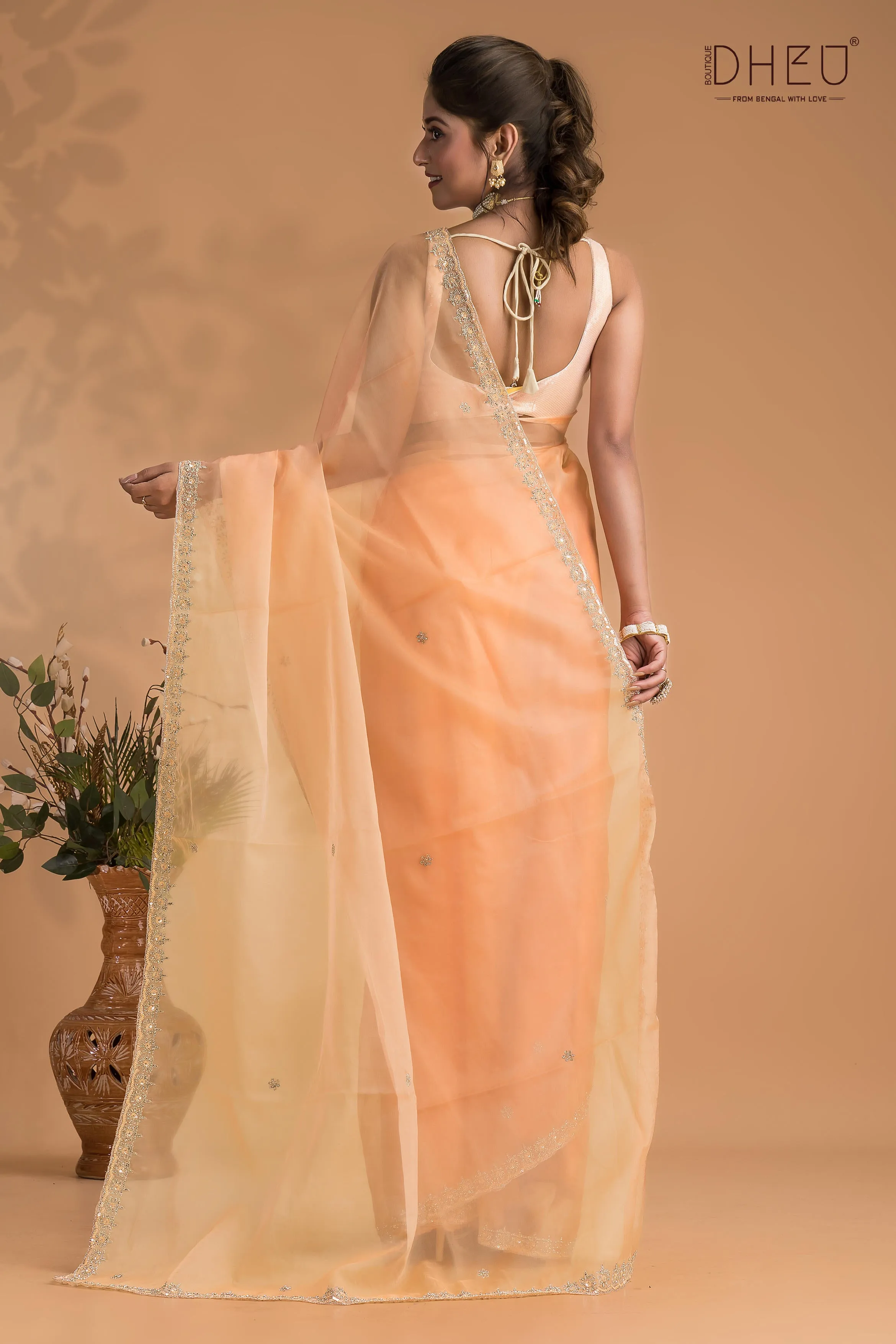 Poppy - Designer Chiffon Silk Saree