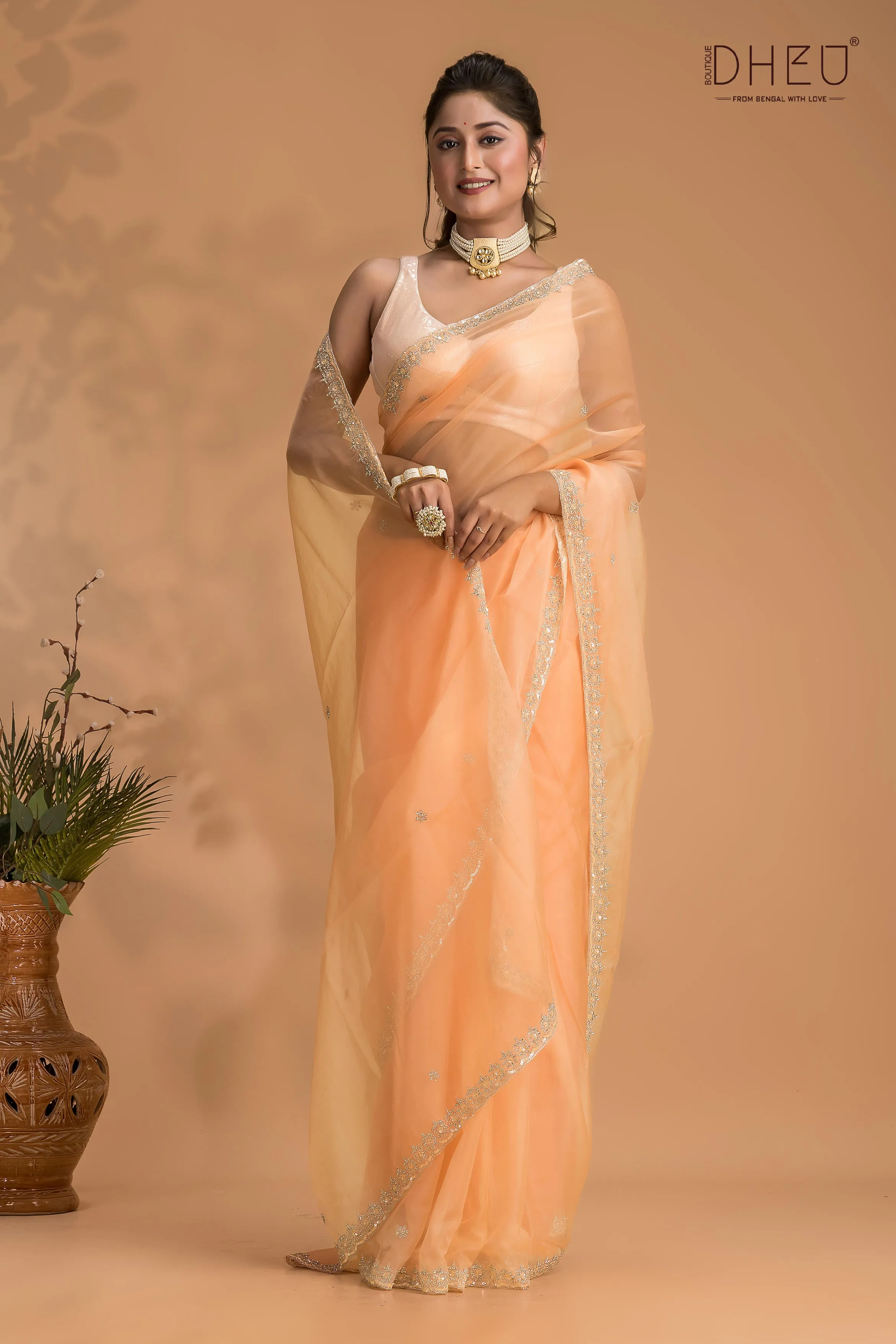 Poppy - Designer Chiffon Silk Saree