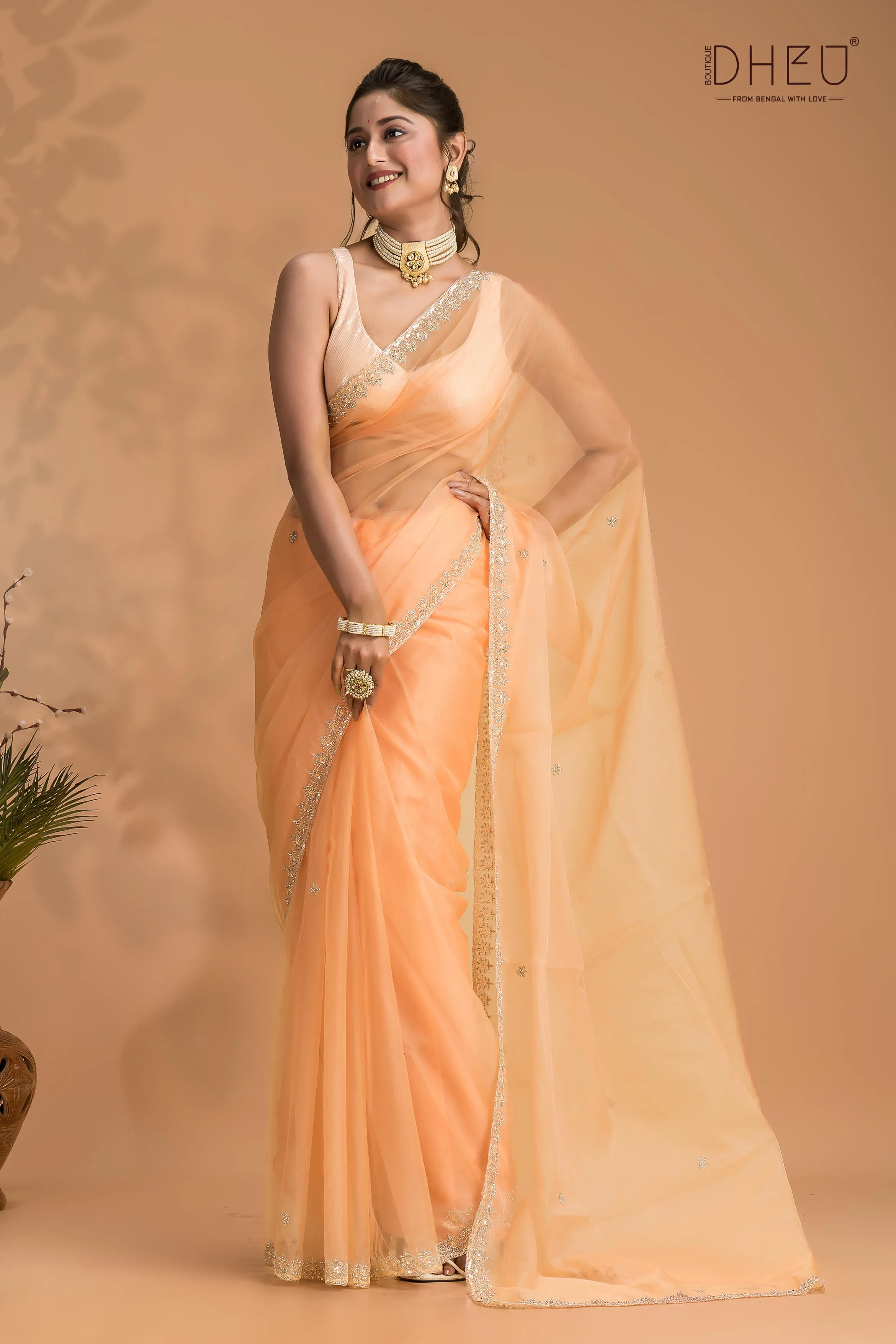 Poppy - Designer Chiffon Silk Saree