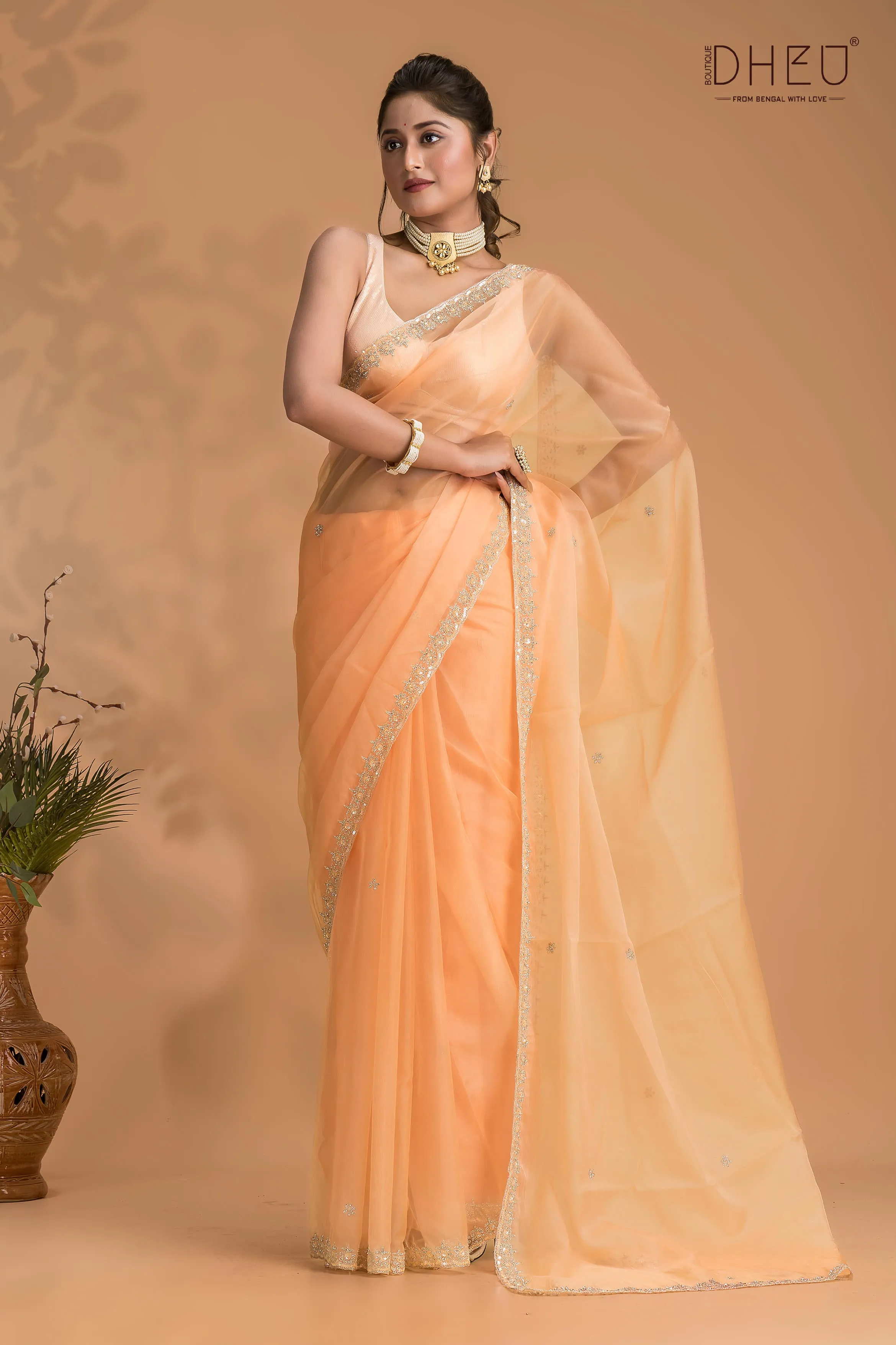 Poppy - Designer Chiffon Silk Saree