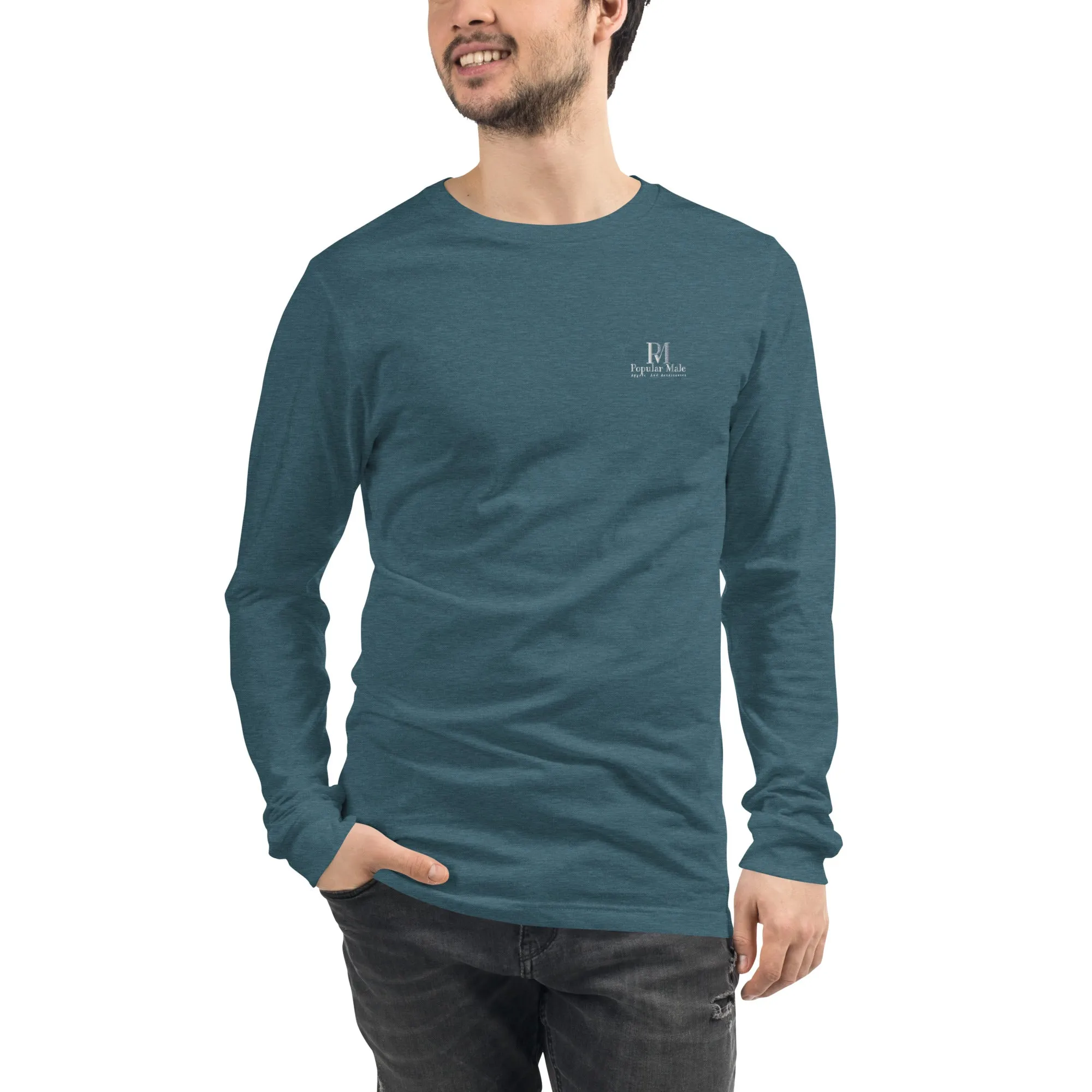 Popular Male Embroidered Long Sleeve Tee