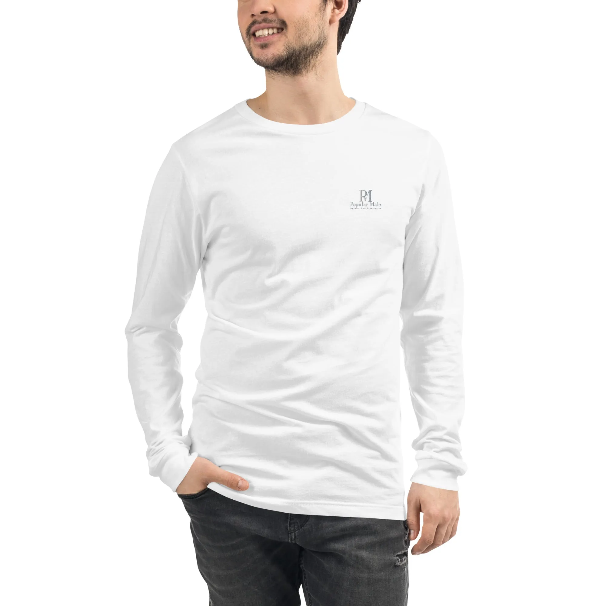 Popular Male Embroidered Long Sleeve Tee