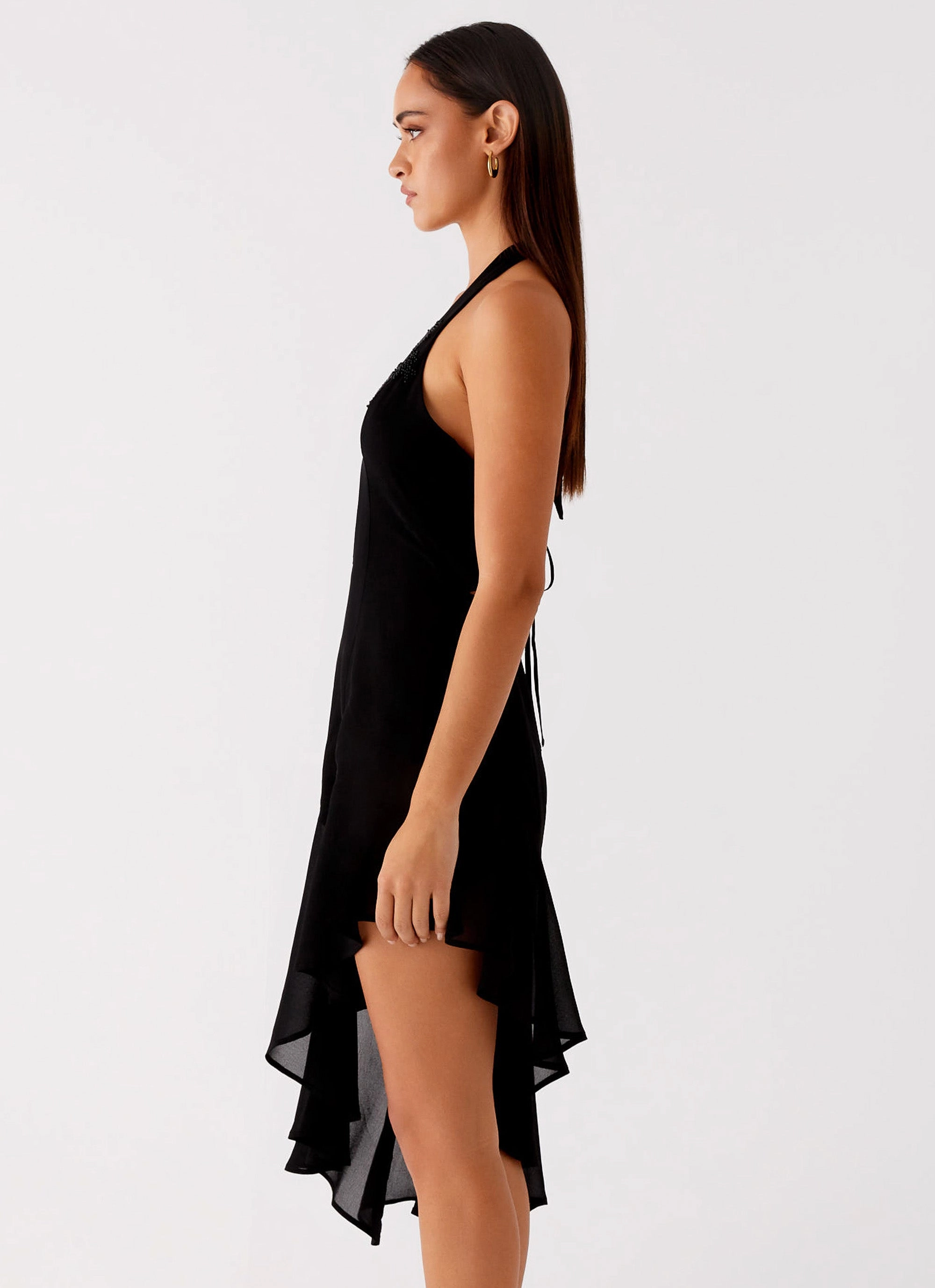 Clean Slate Midi Dress - Black Guest Glam Calm Finish