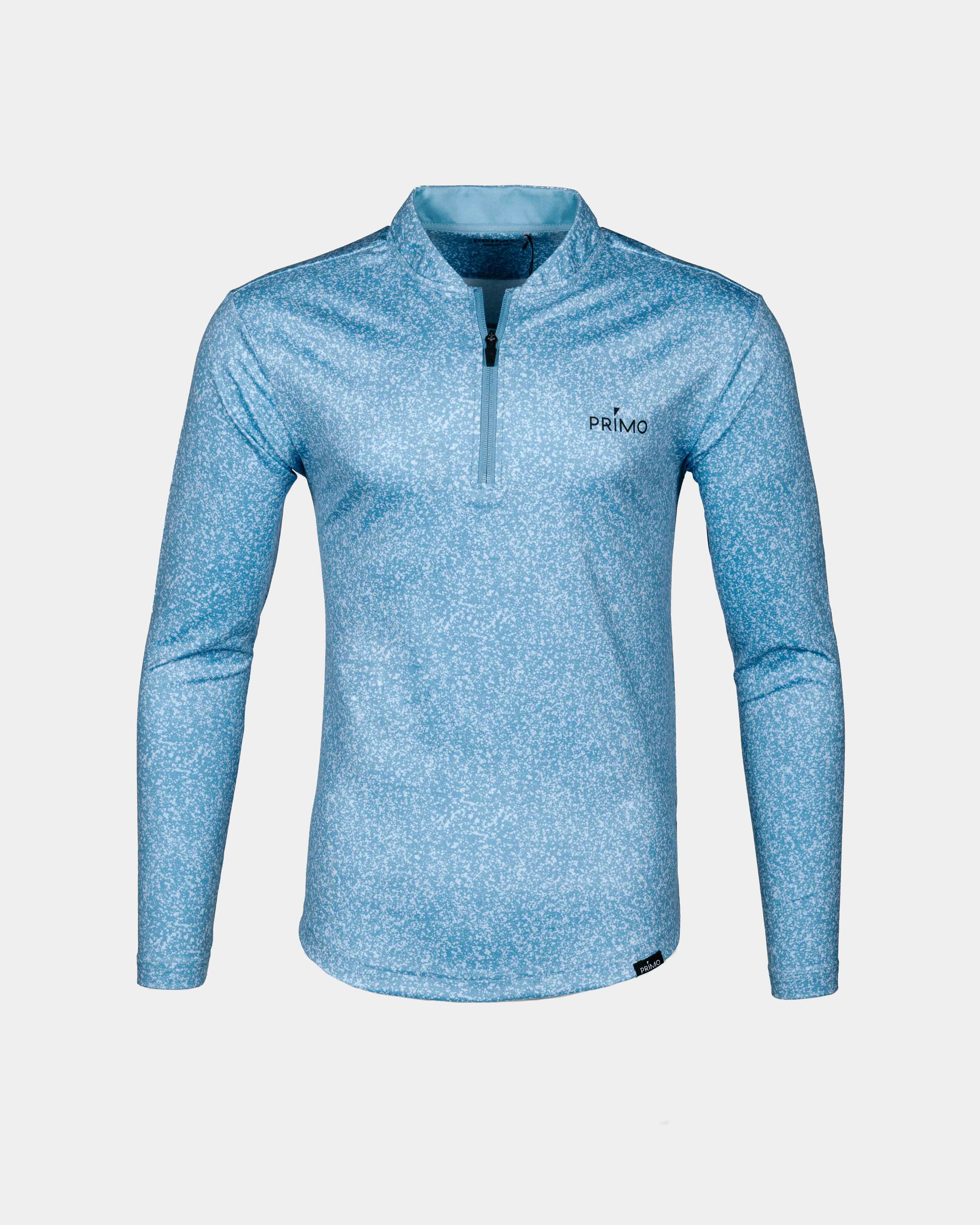 Stretchable Neckline Blue Static Blade Quarter Zip