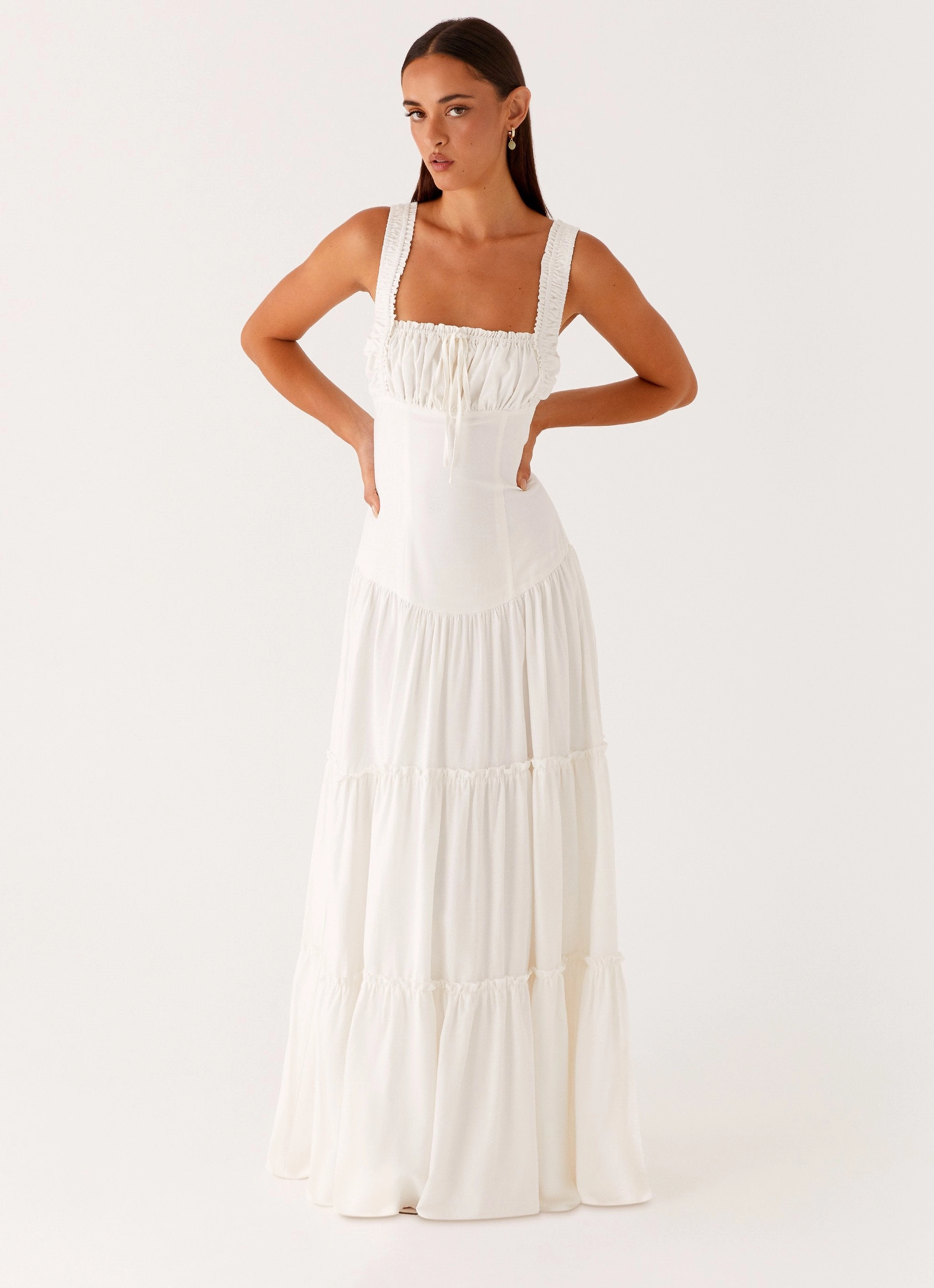 Esme Maxi Dress - White Picture Perfect