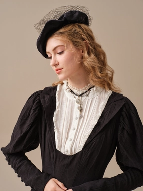 Day Wear Luna 19 | 100% linen pintucked black dress