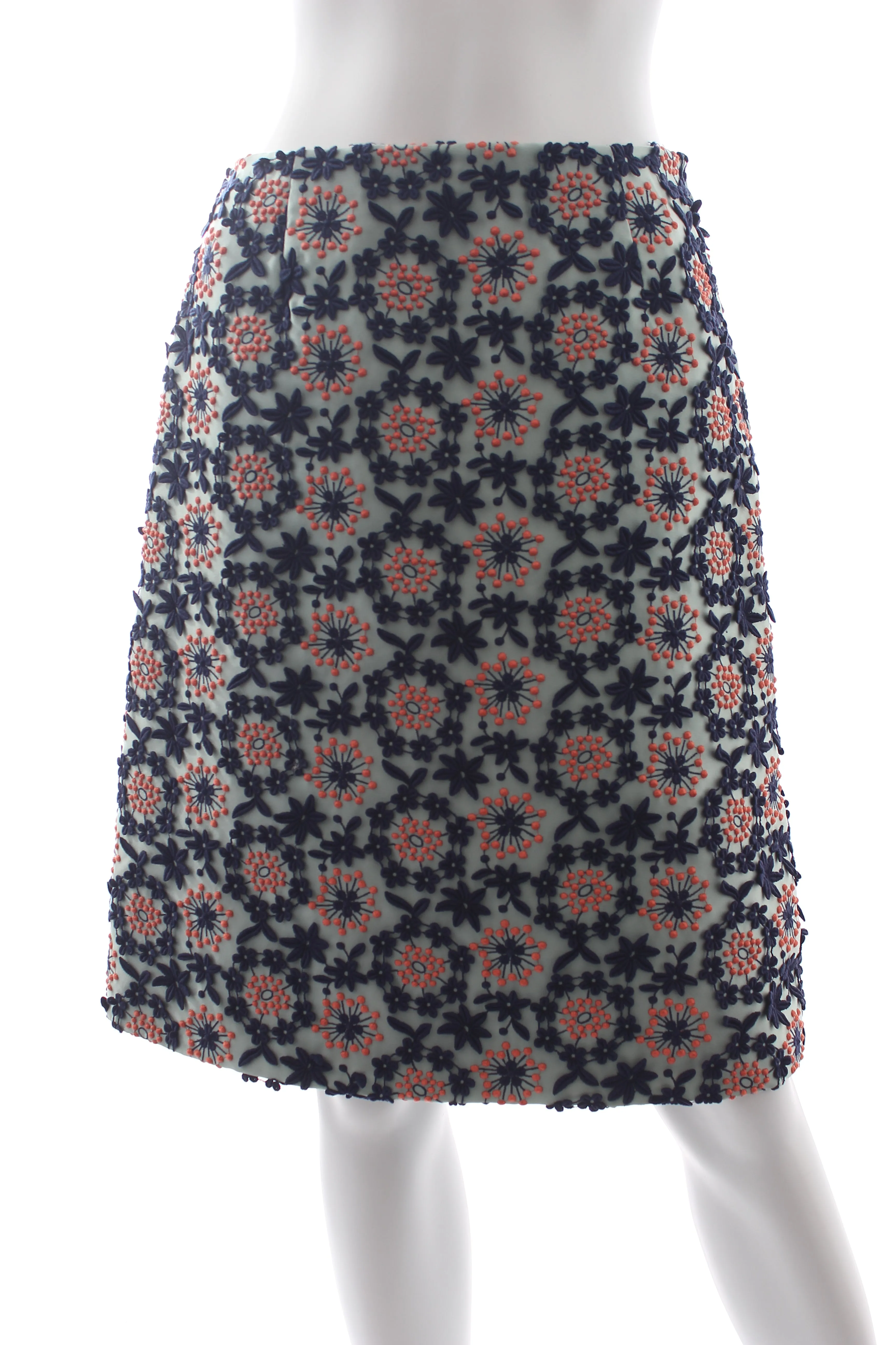 Prada Flower Embroidered Skirt