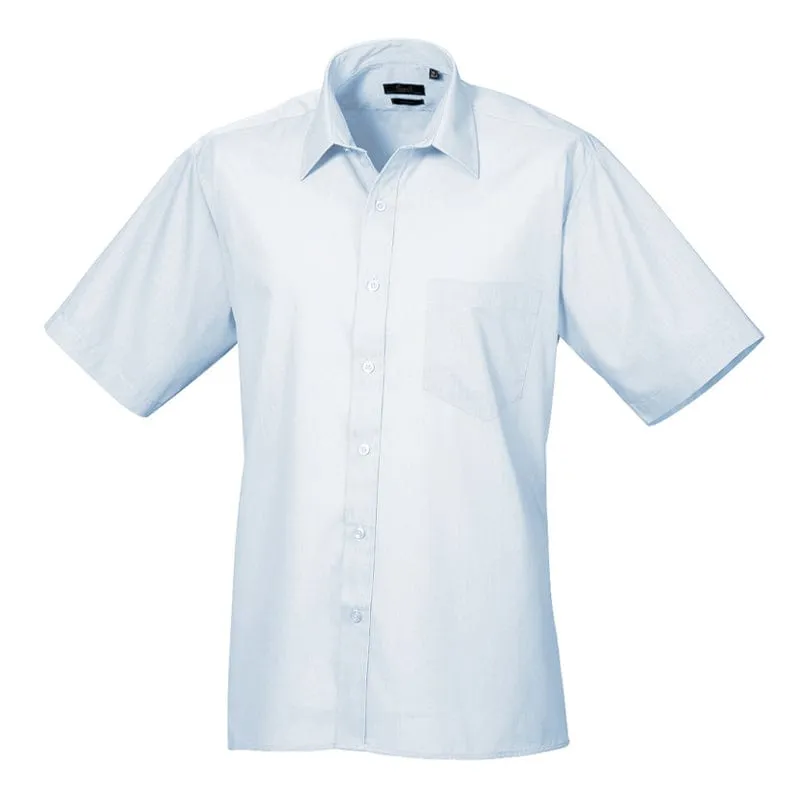 Premier Mens Short Sleeve Poplin Shirt PR202 - Brights
