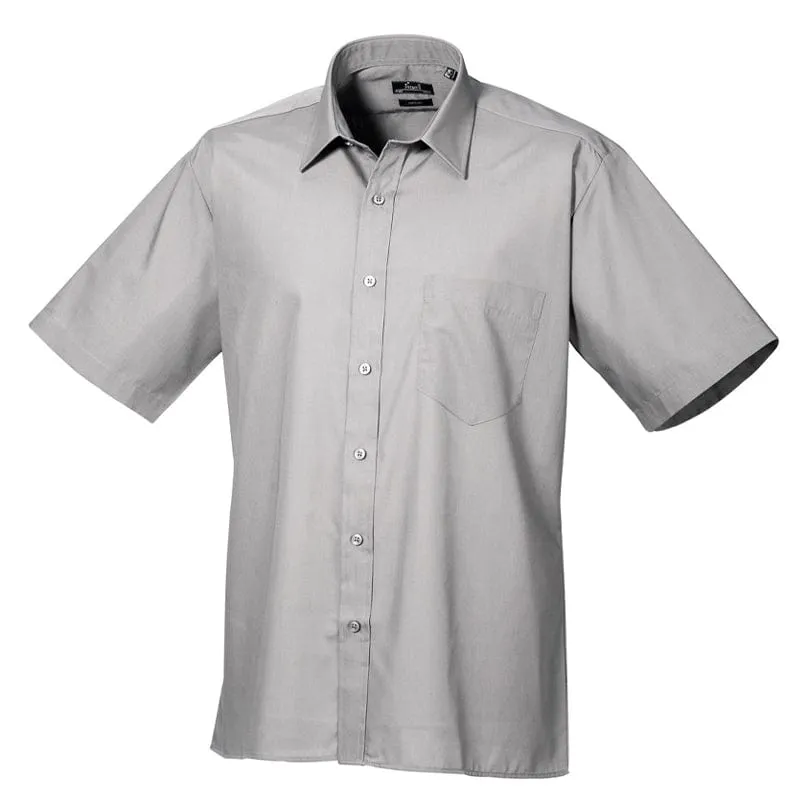 Premier Mens Short Sleeve Poplin Shirt PR202 - Brights