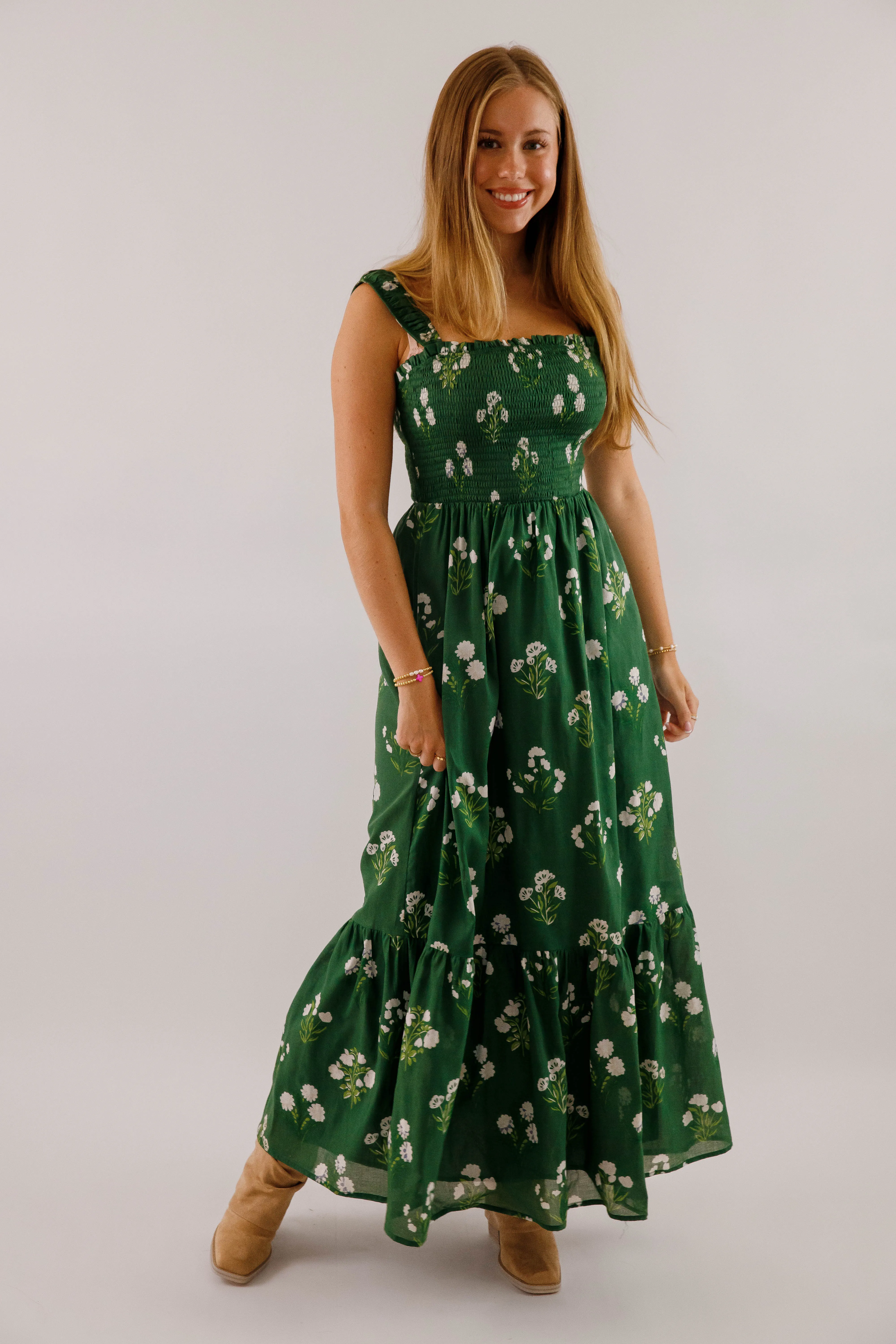 Insulating-Lining Simple Steps Maxi Dress