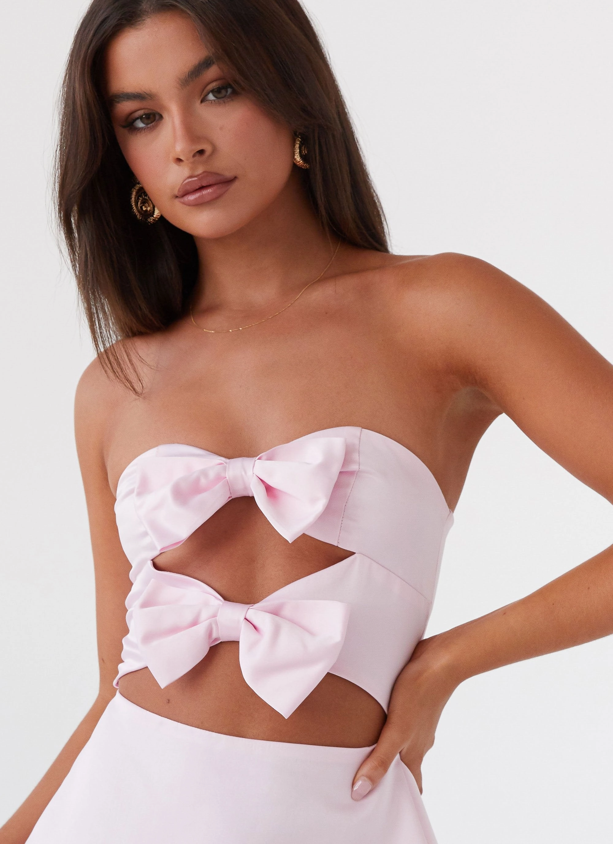 Birthday-Celebration Girl Crush Bow Mini Dress - Pink