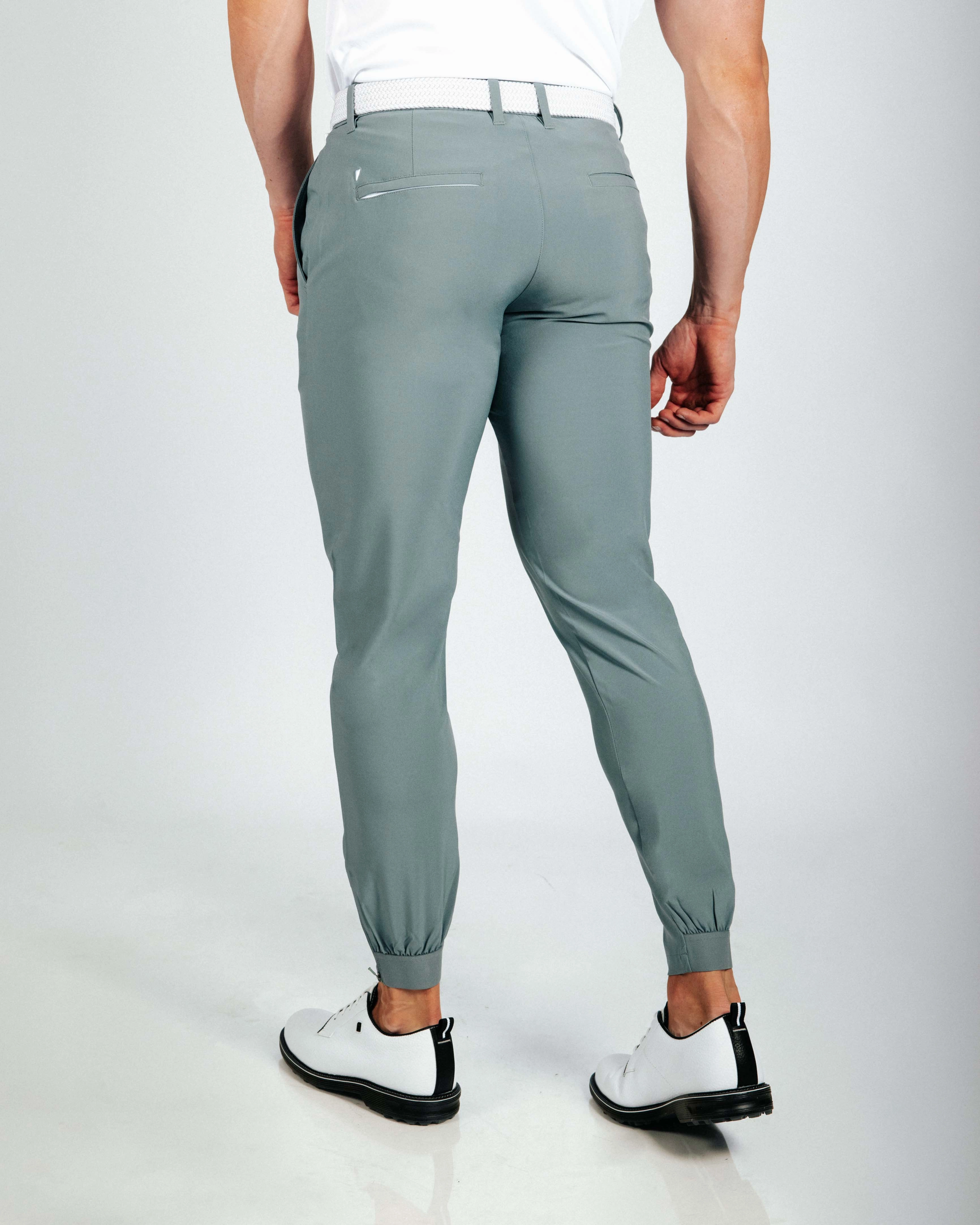 Elastic Free Cuffs Sport Layer Men's Smoke Green Golf Jogger