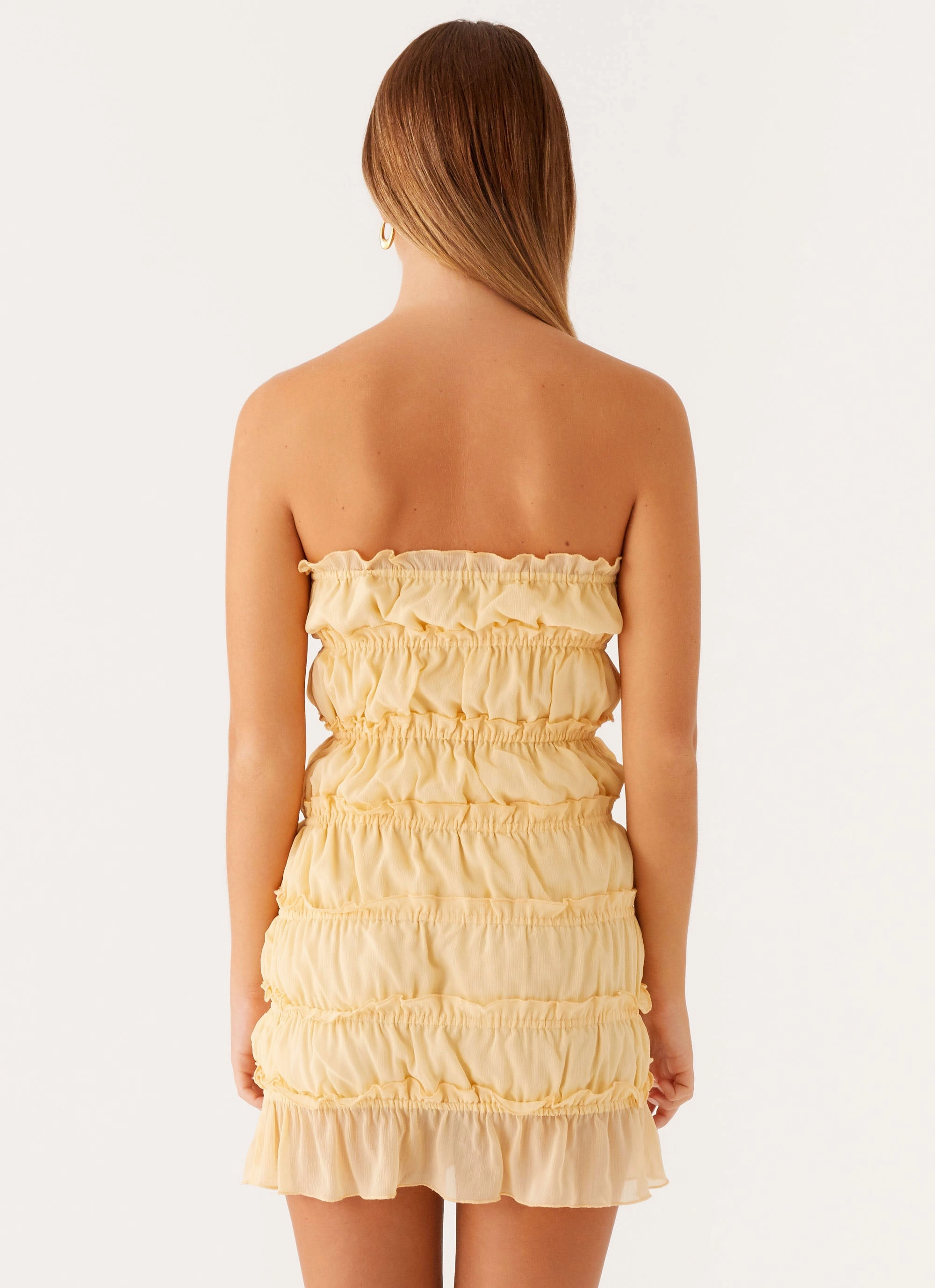 Edgy Look Kylan Mini Dress - Apricot