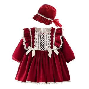 Princess Lace Dress Set for Baby Girls