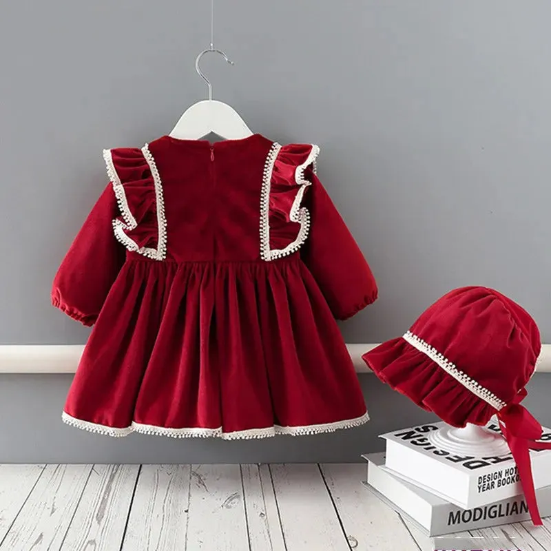 Princess Lace Dress Set for Baby Girls