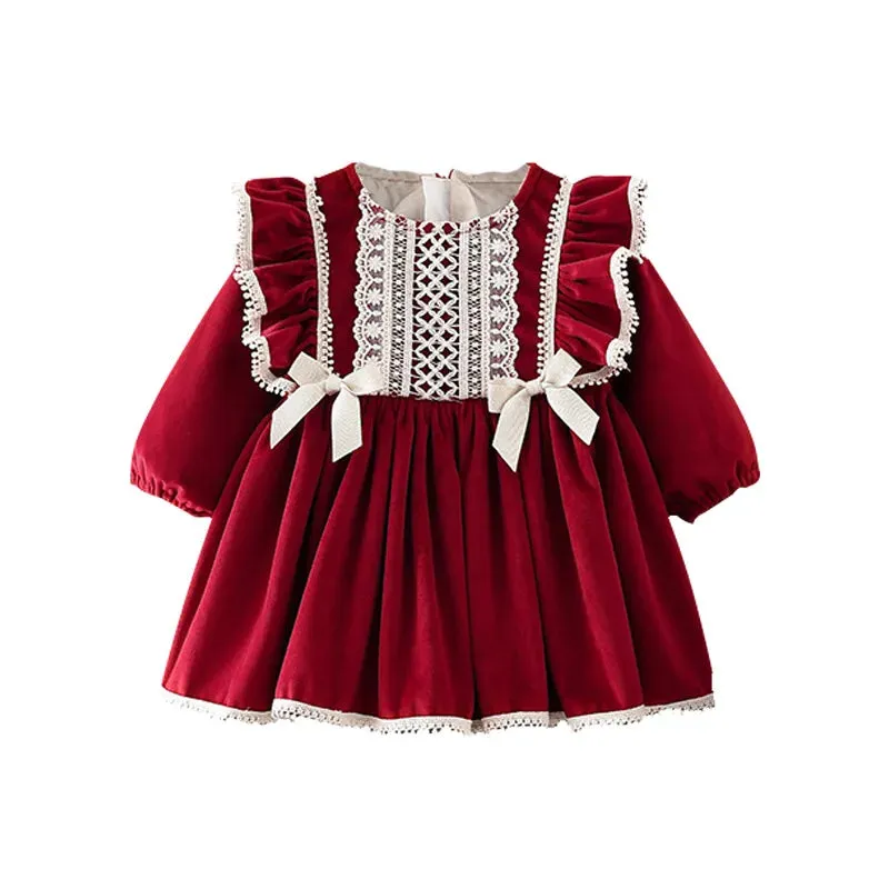 Princess Lace Dress Set for Baby Girls