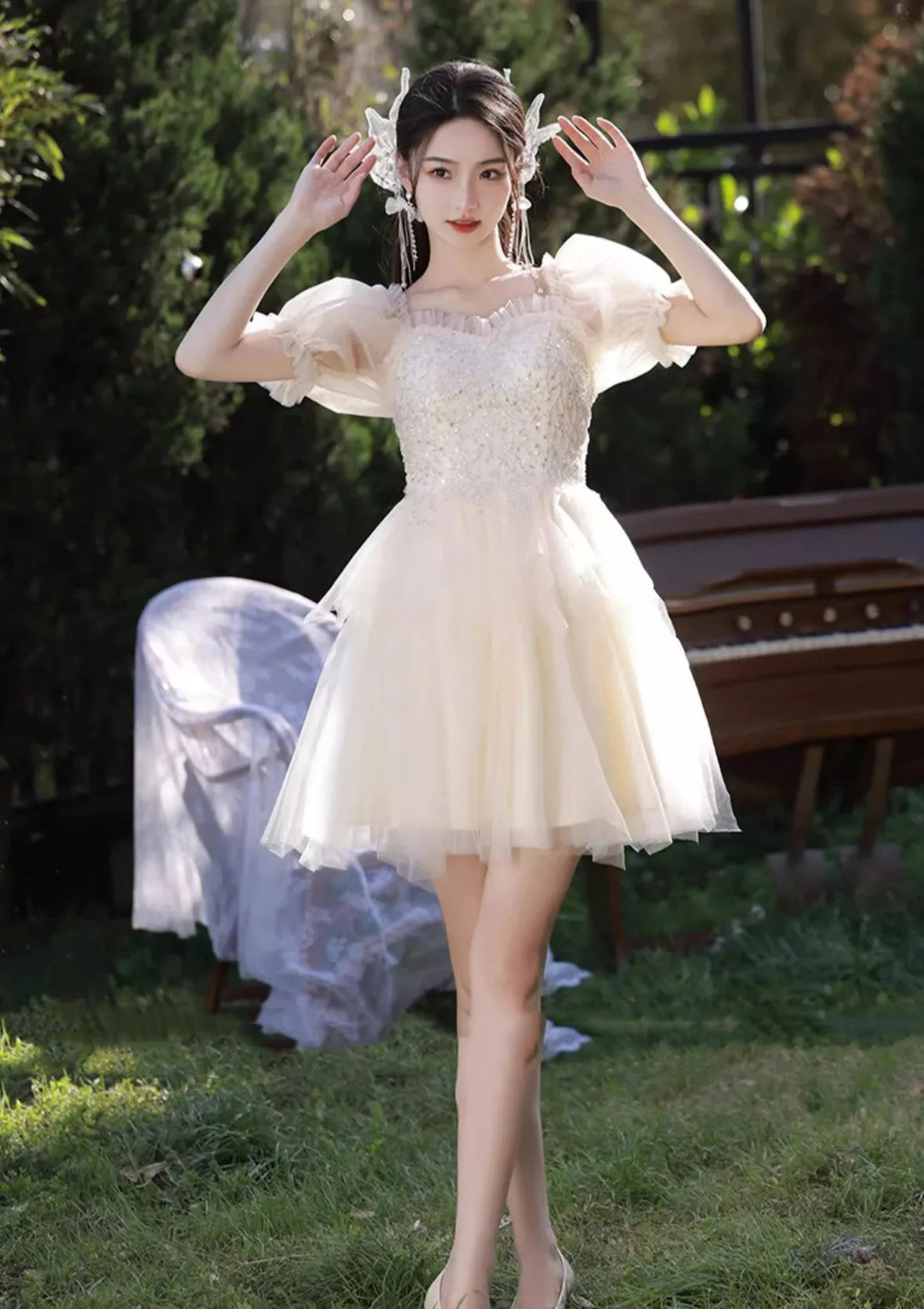 Princess Off Shoulder Homecoming Dress