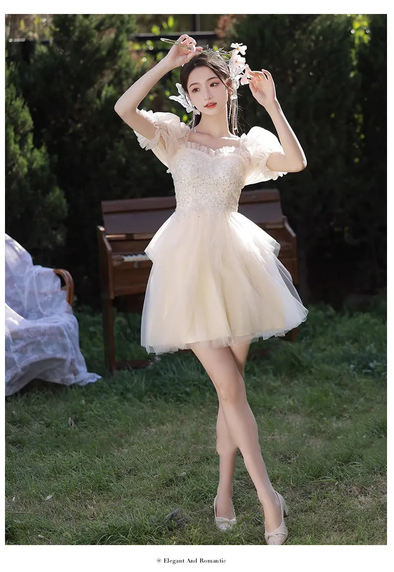 Princess Off Shoulder Homecoming Dress