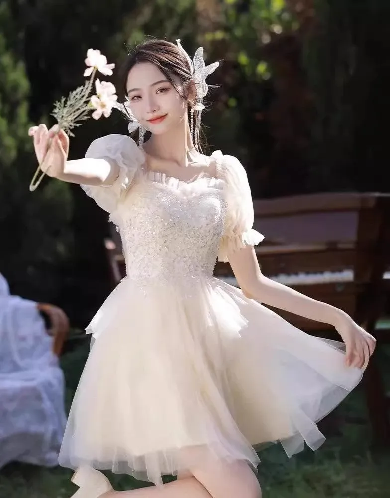 Princess Off Shoulder Homecoming Dress