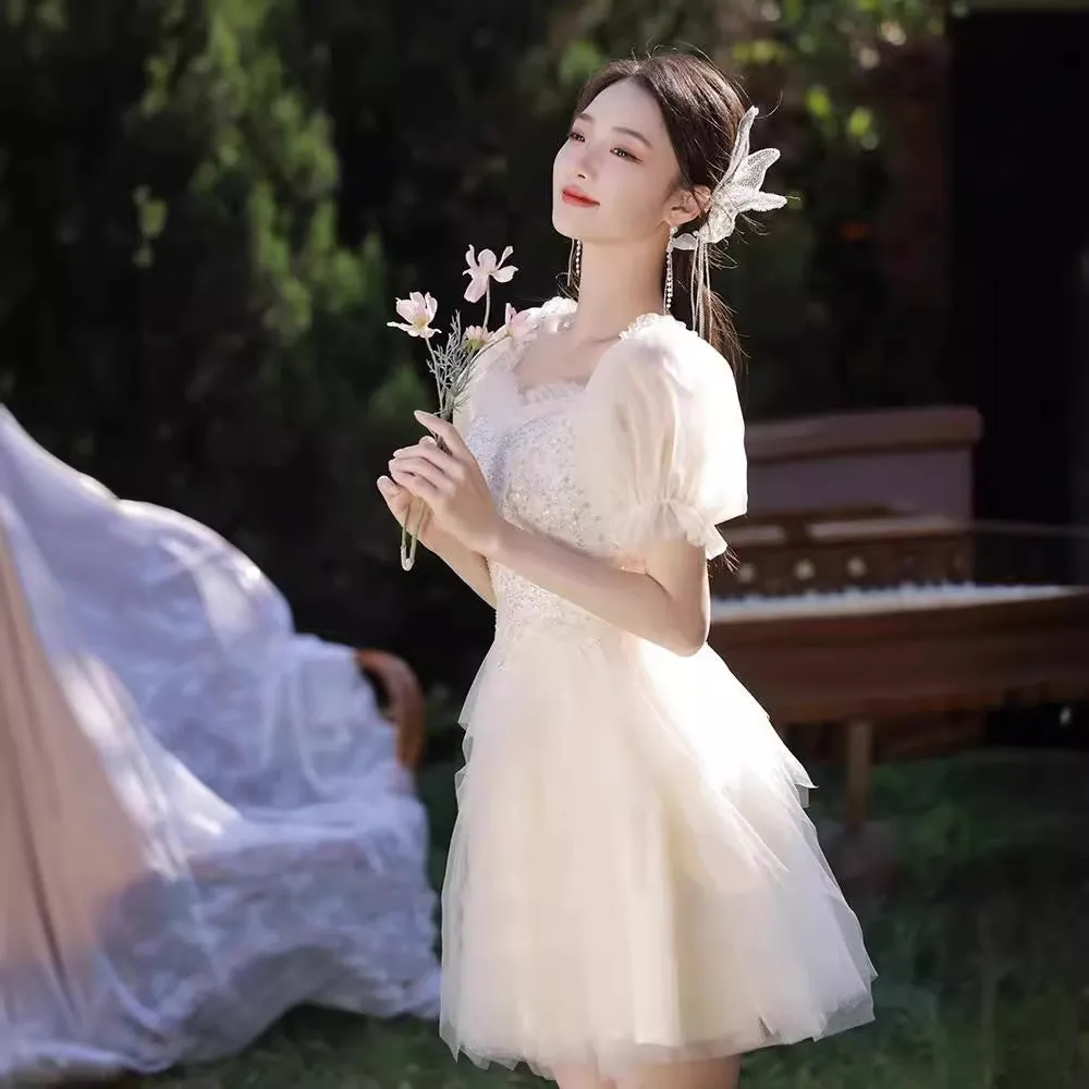 Princess Off Shoulder Homecoming Dress