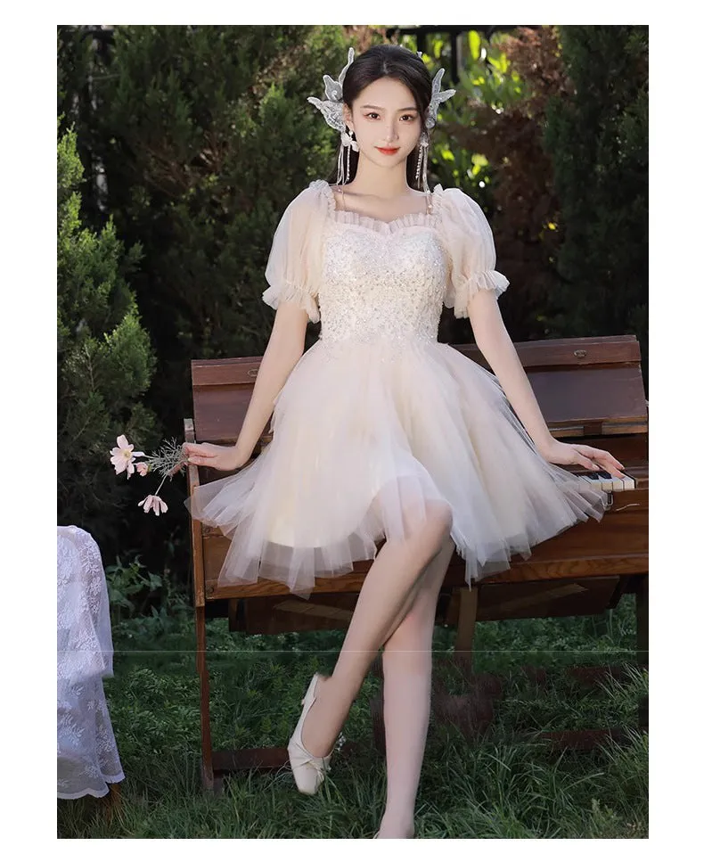 Princess Off Shoulder Homecoming Dress