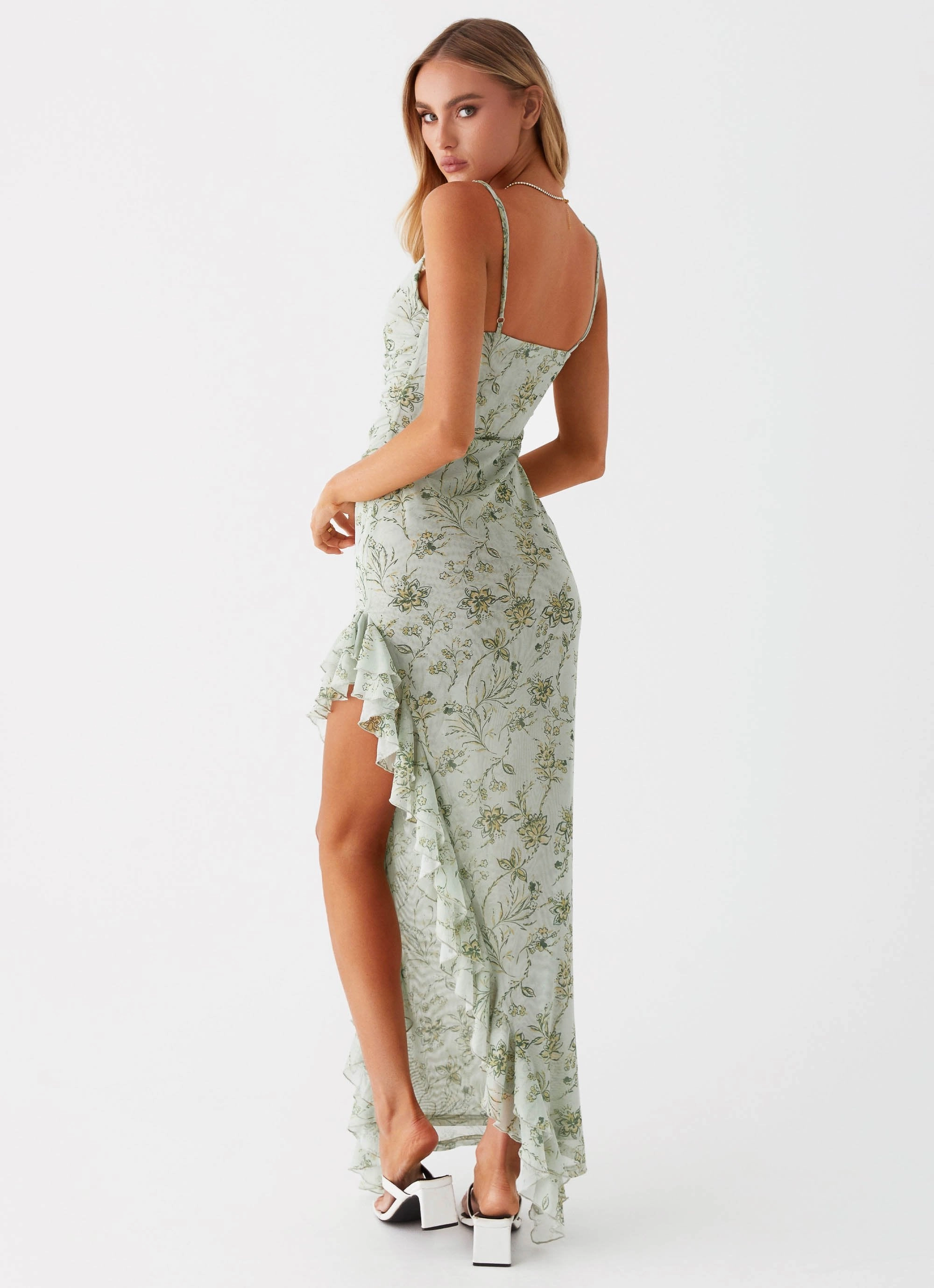 Princessa Maxi Dress - Sage Floral Smart And Comfortable Fashion Look