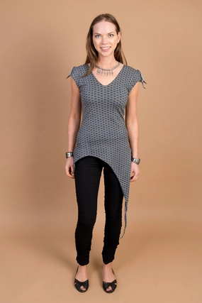 Print Pixie Top Stylish Jacket RibbedCuff